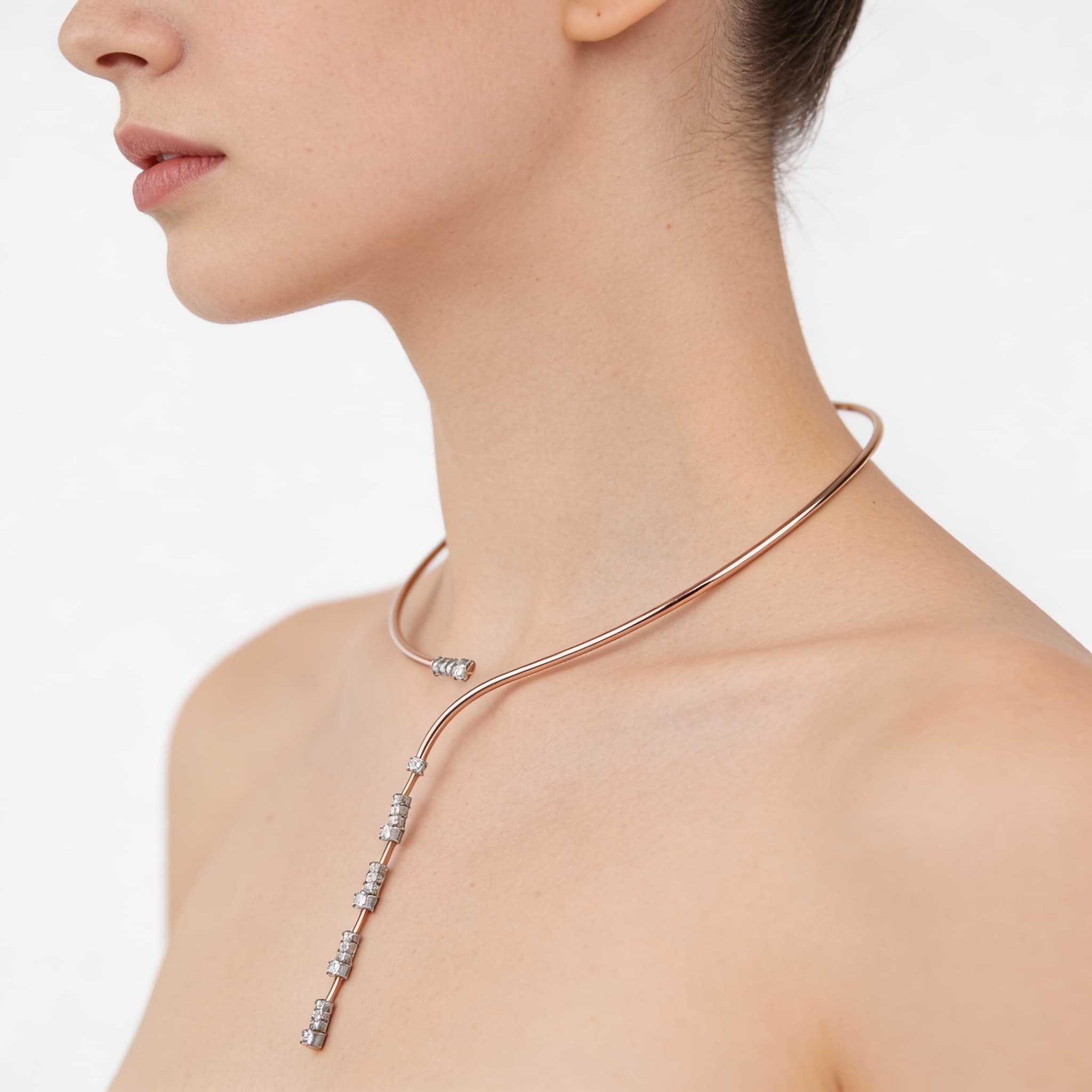 The Hiya Signature IV Vertical Line Diamond Choker 