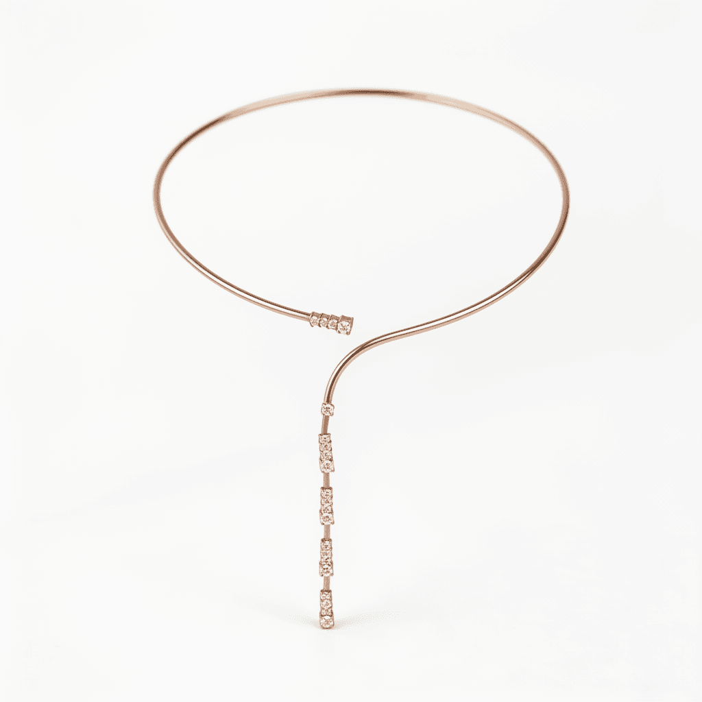 The Hiya Signature IV Vertical Line Diamond Choker  - 5