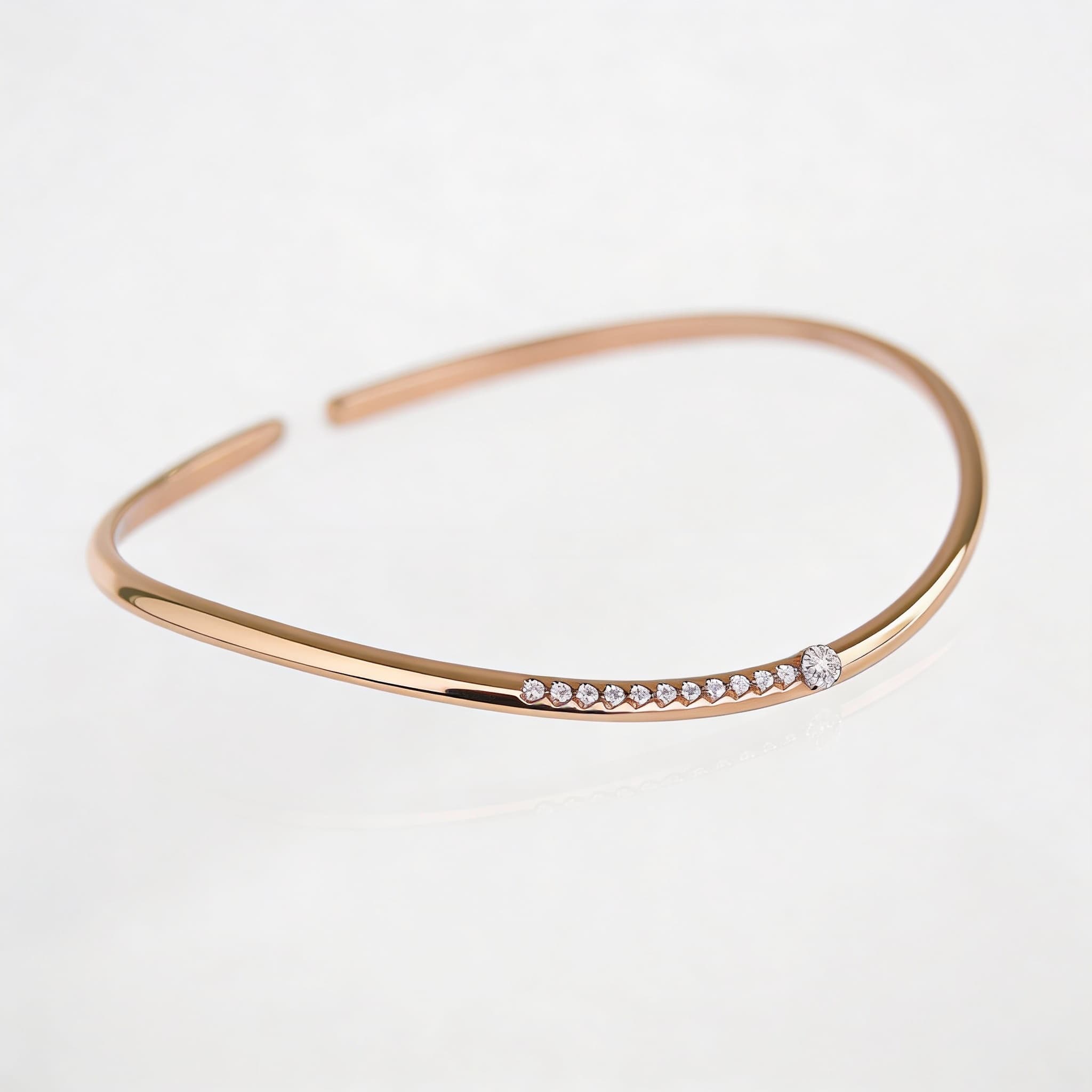 The Hiya Signature IV Single Line Diamond Choker  - 5