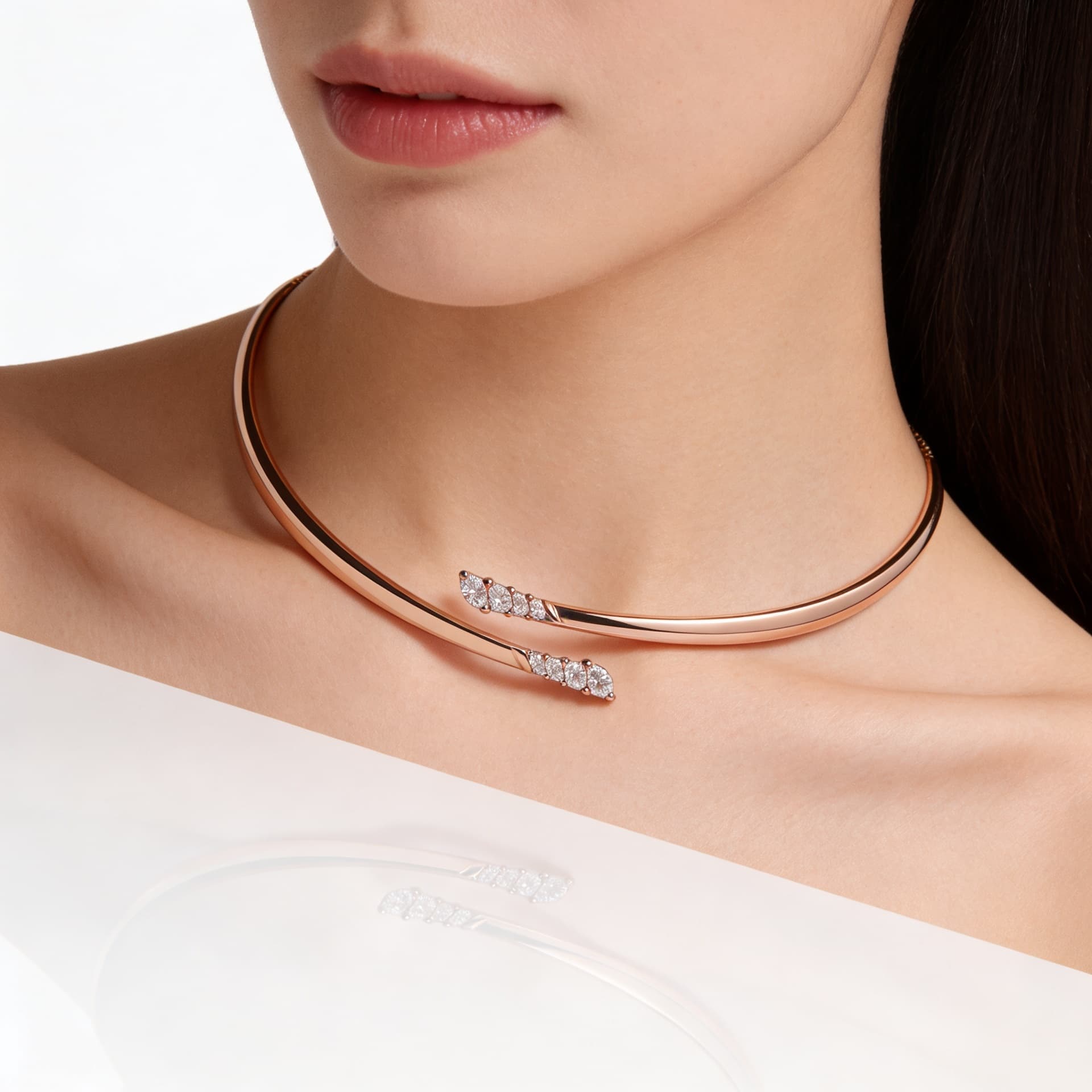 The Hiya Signature IV Open Curve Diamond Choker 