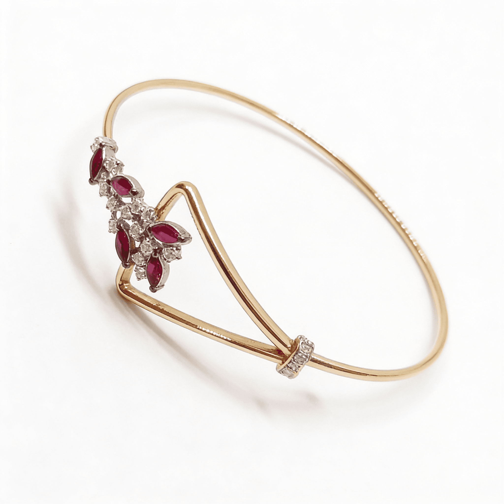 The Peregrinus Ruby Angular Axis Bangle  - 3
