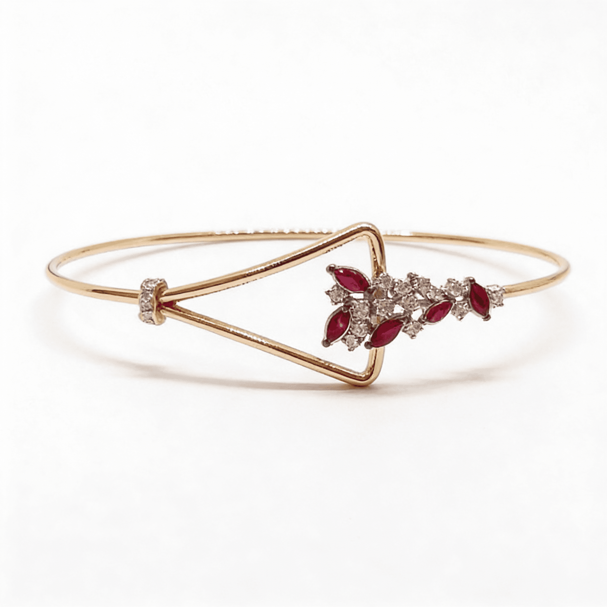 The Peregrinus Ruby Angular Axis Bangle  - 6