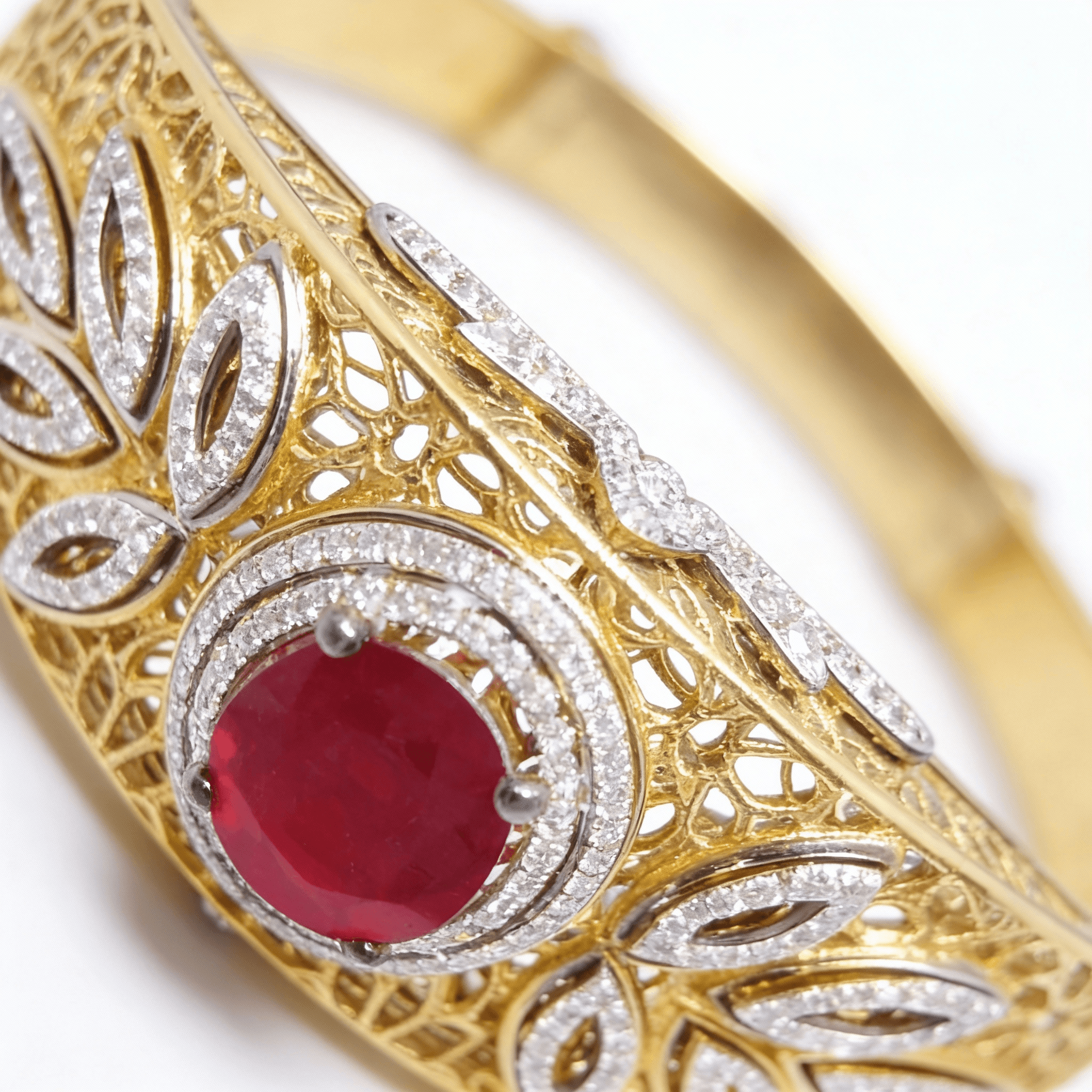 The Peregrinus Filigree Ruby Meridian Cuff - 6