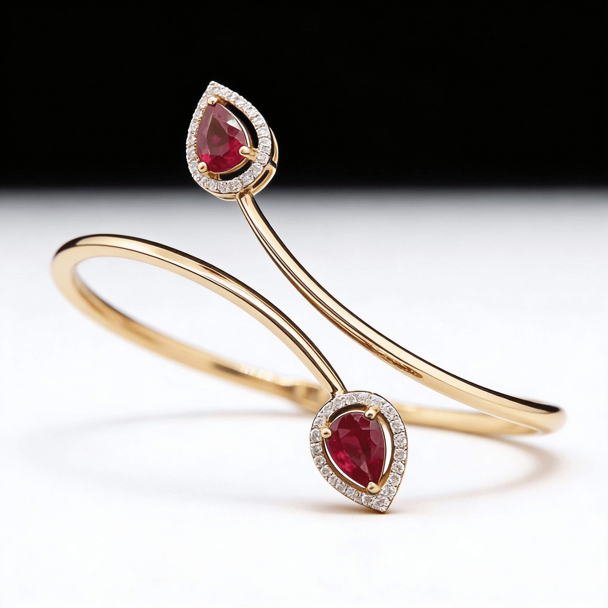 The Peregrinus Dual Ruby Arc Bangle - 5