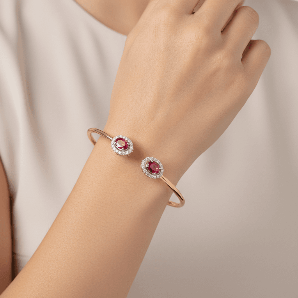The Peregrinus Ruby Meridian Duo Bangle 