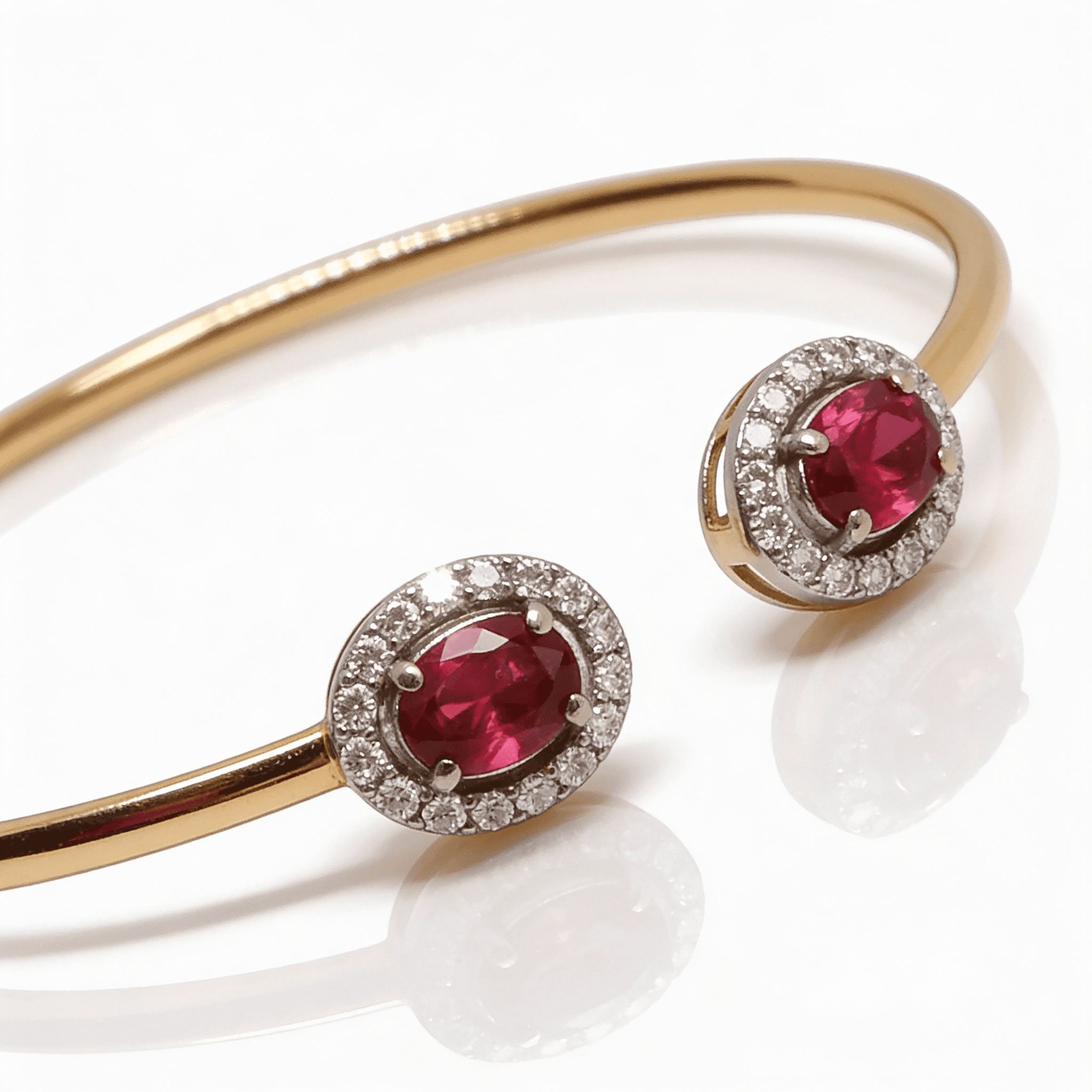 The Peregrinus Ruby Meridian Duo Bangle  - 3