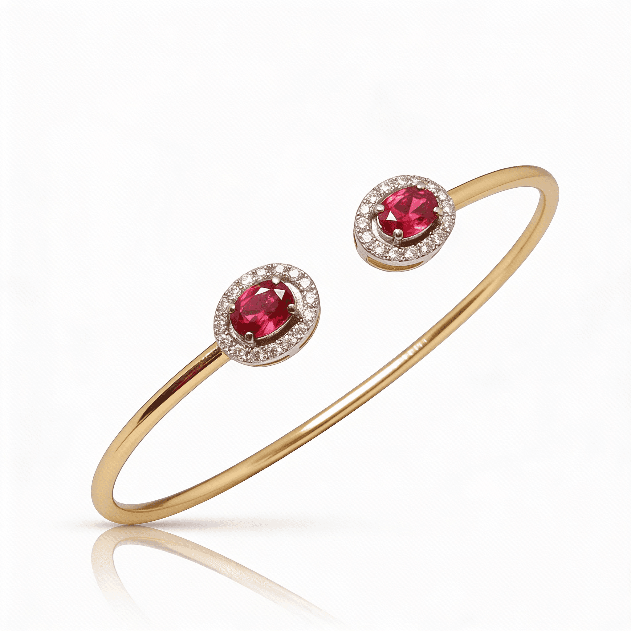 The Peregrinus Ruby Meridian Duo Bangle  - 4