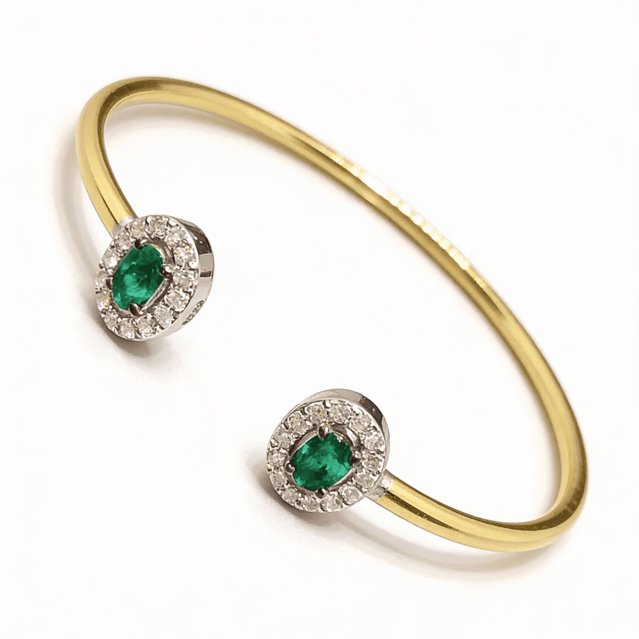 The Peregrinus Oval Emerald Balance Cuff - 3