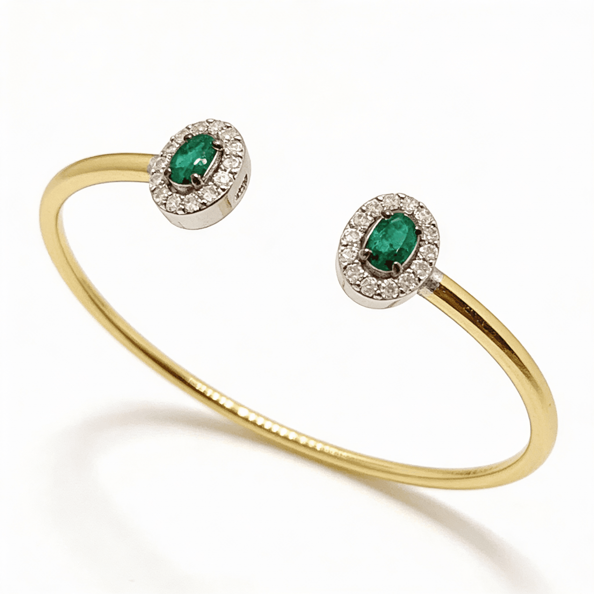 The Peregrinus Oval Emerald Balance Cuff - 4