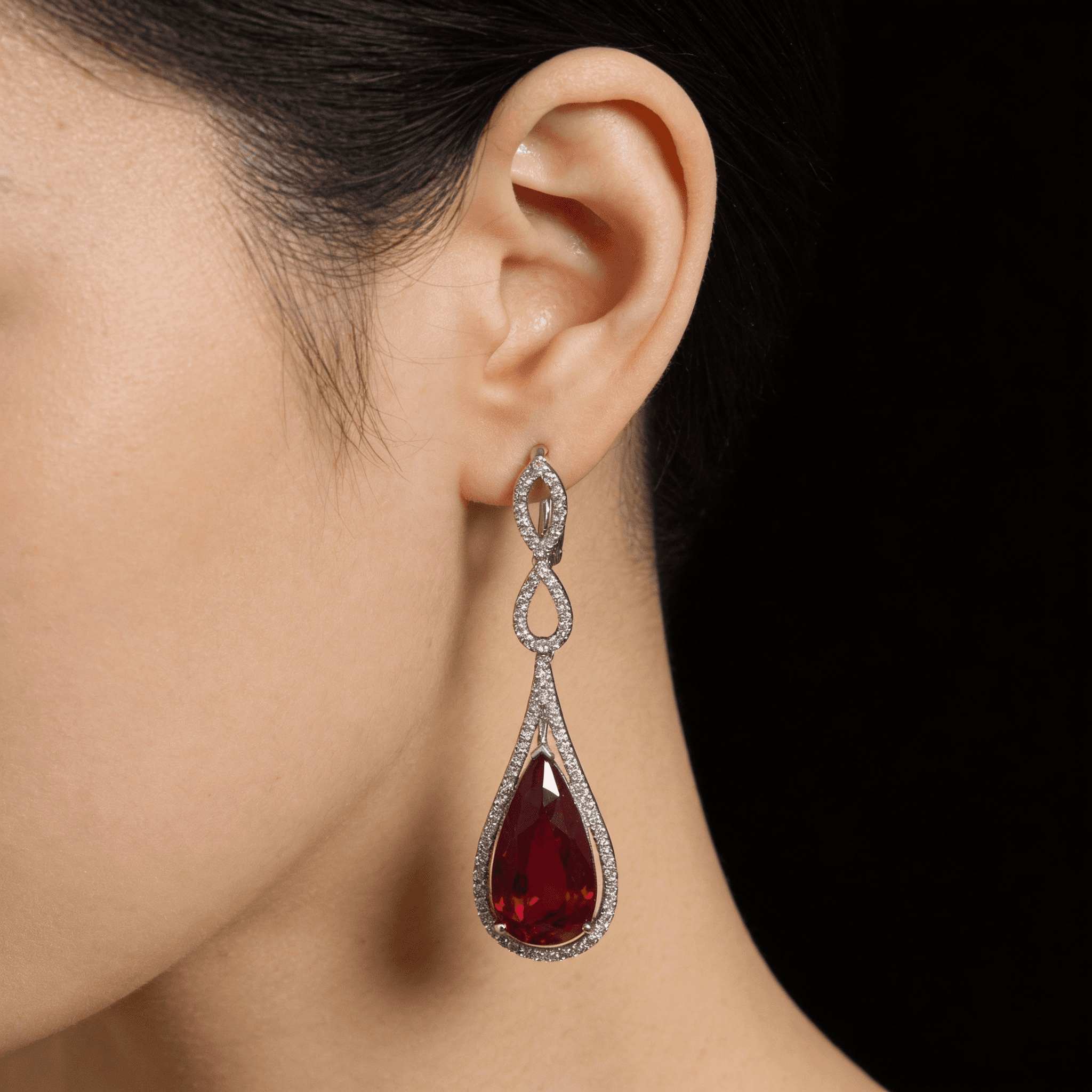 The Peregrinus Ruby Meridian Drop Earrings
