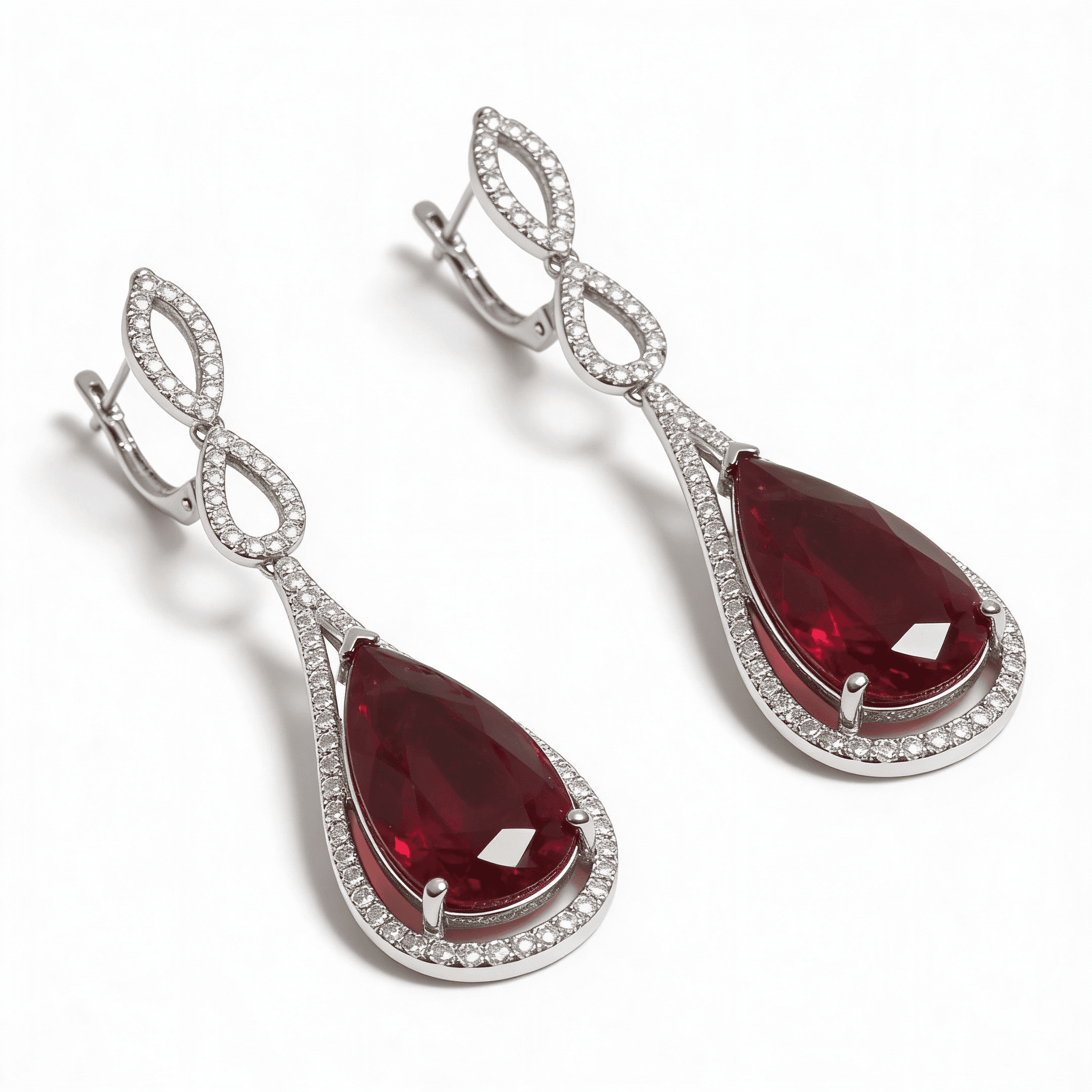 The Peregrinus Ruby Meridian Drop Earrings - 4