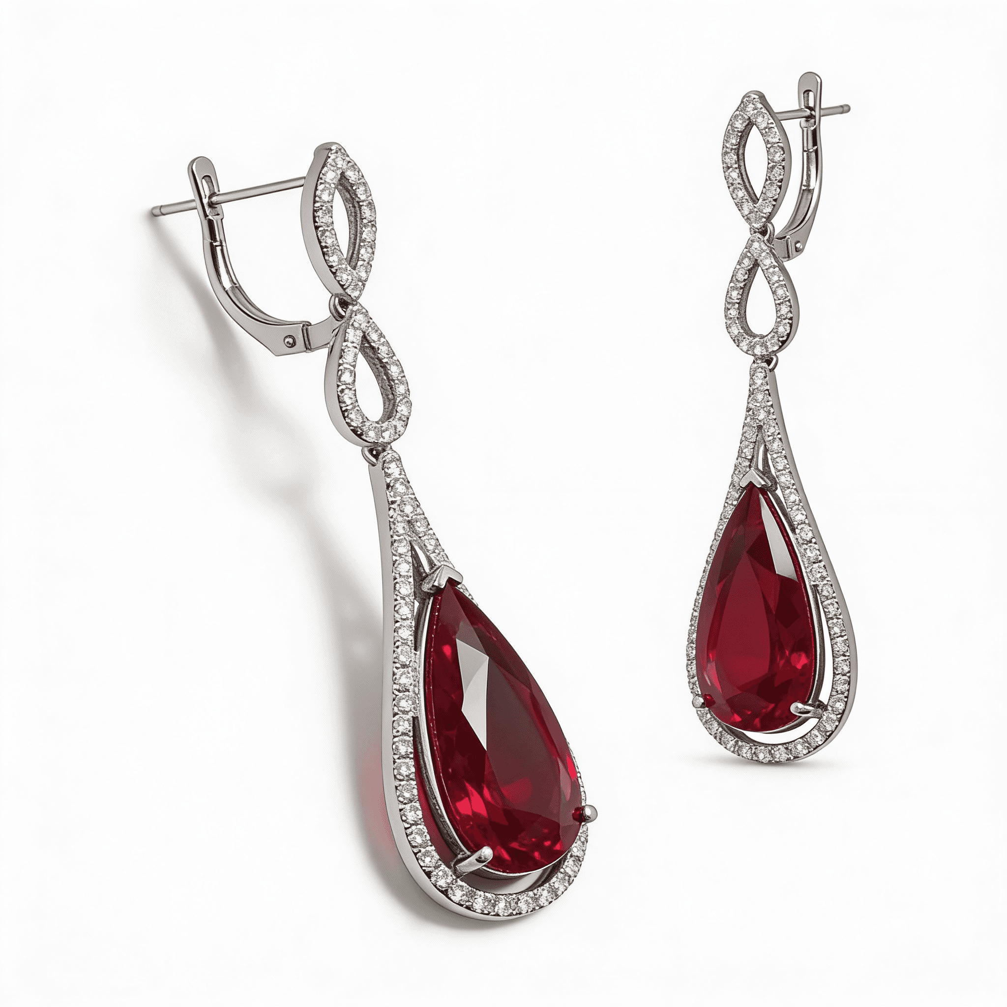 The Peregrinus Ruby Meridian Drop Earrings - 5