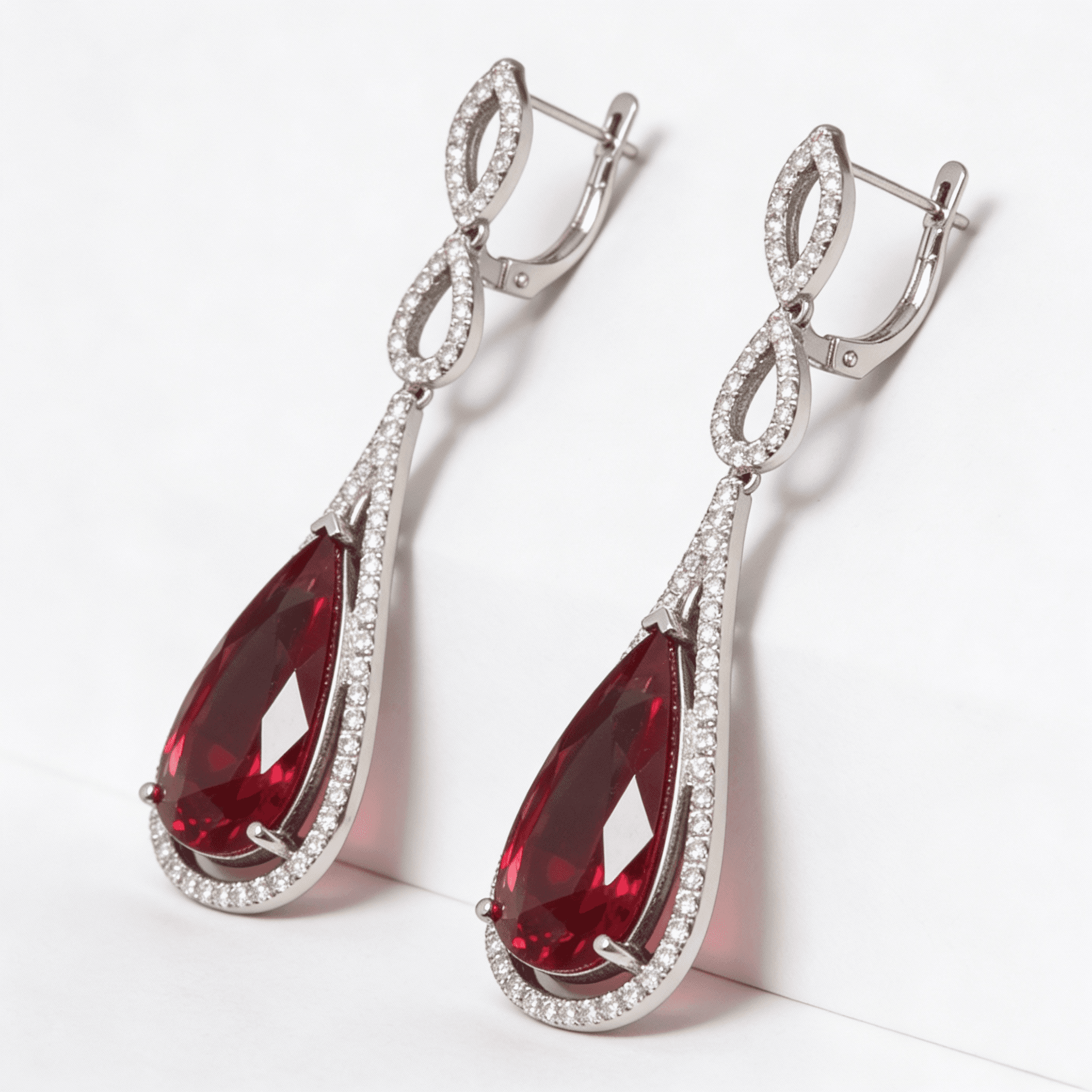 The Peregrinus Ruby Meridian Drop Earrings - 6