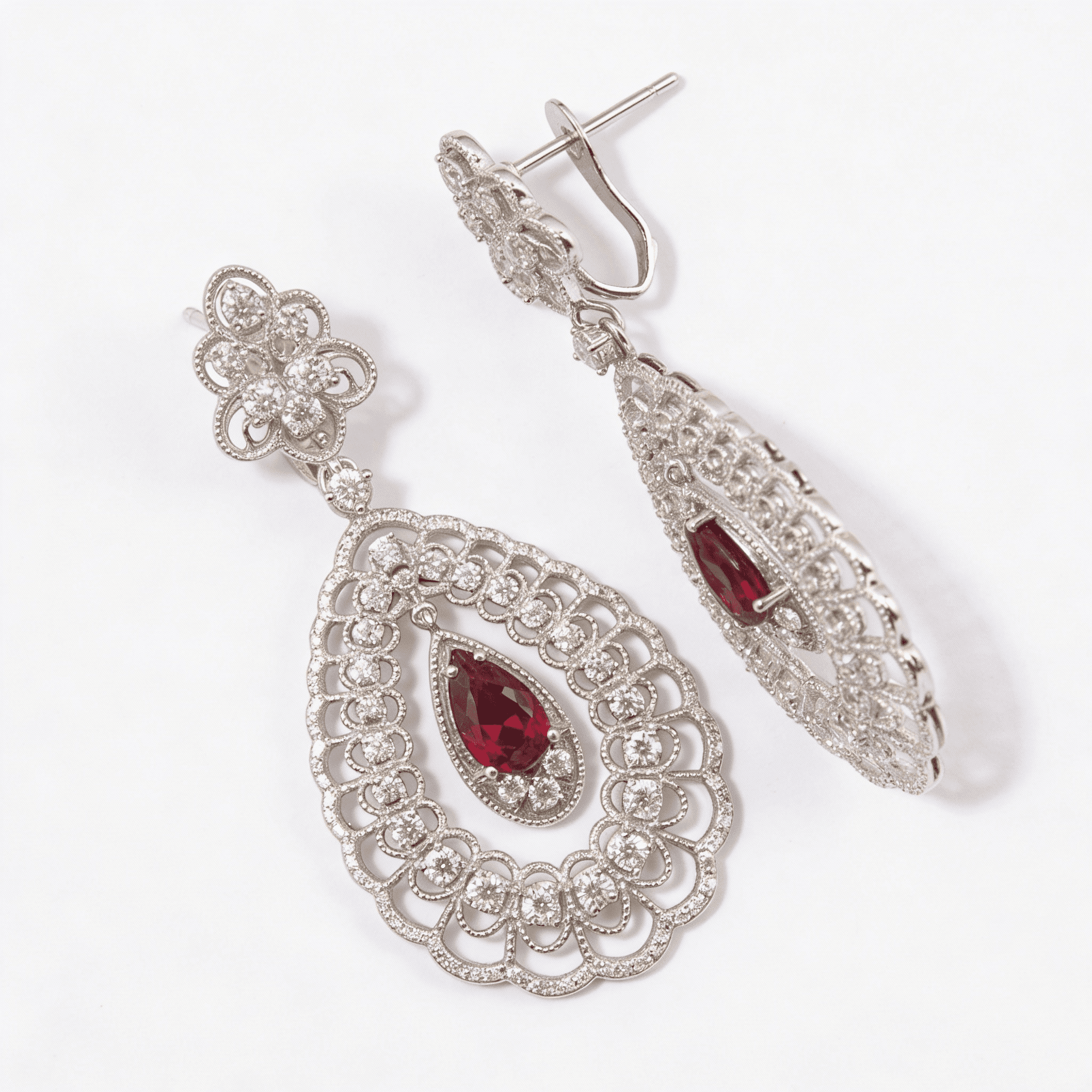 The Peregrinus Diamond Lattice Drop Earrings - 5