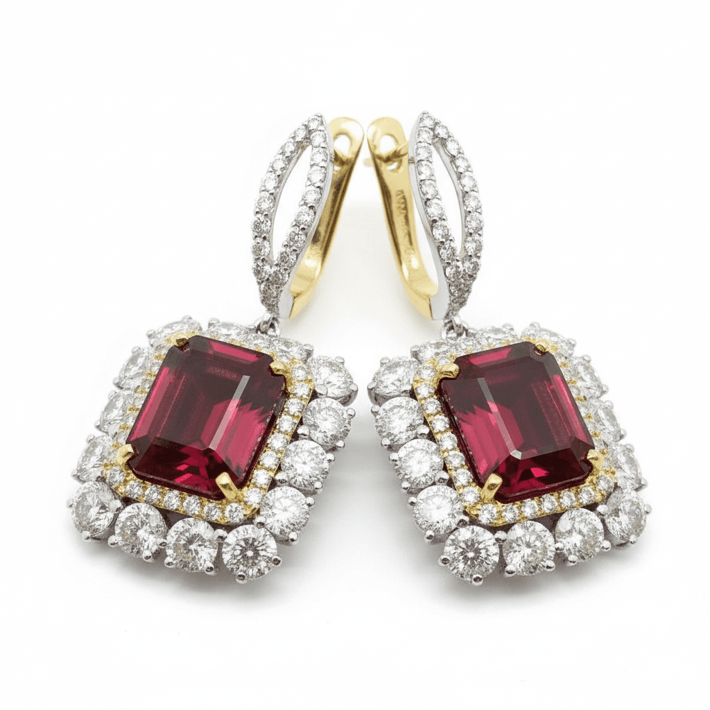 The Peregrinus Imperial Ruby Frame Earrings - 3