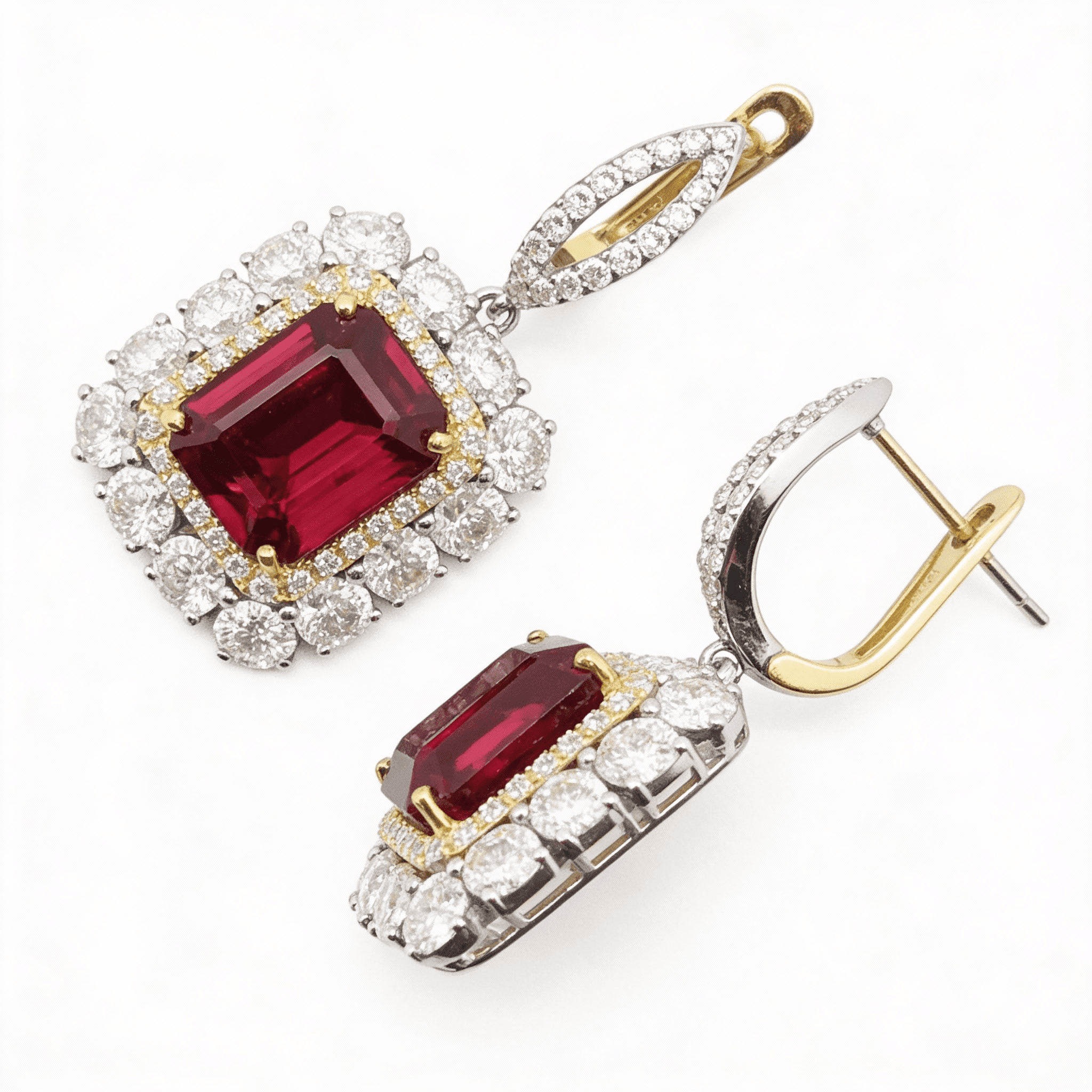 The Peregrinus Imperial Ruby Frame Earrings - 5