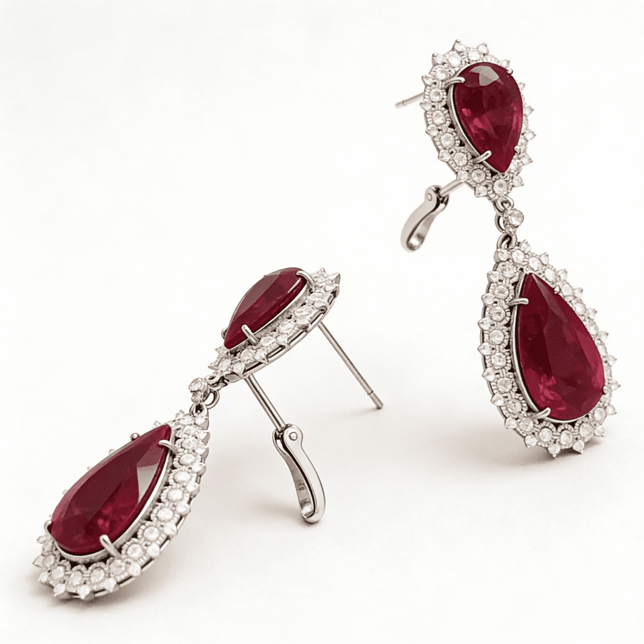 The Peregrinus Ruby Crown Cascade Earrings  - 3