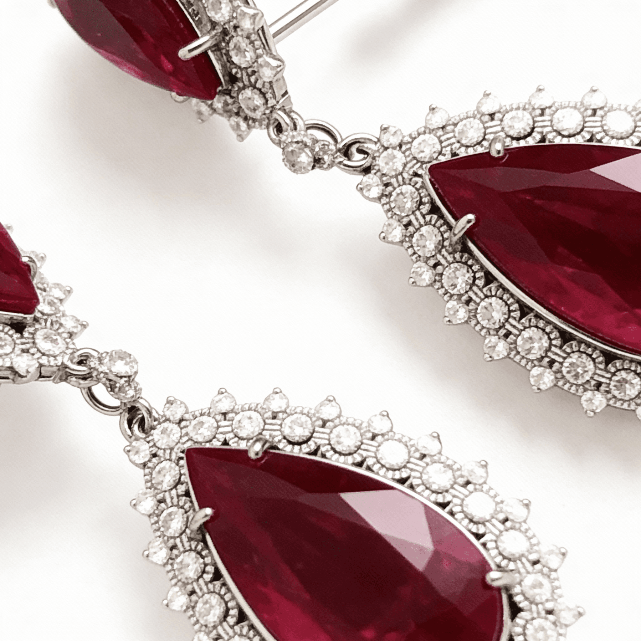 The Peregrinus Ruby Crown Cascade Earrings  - 4