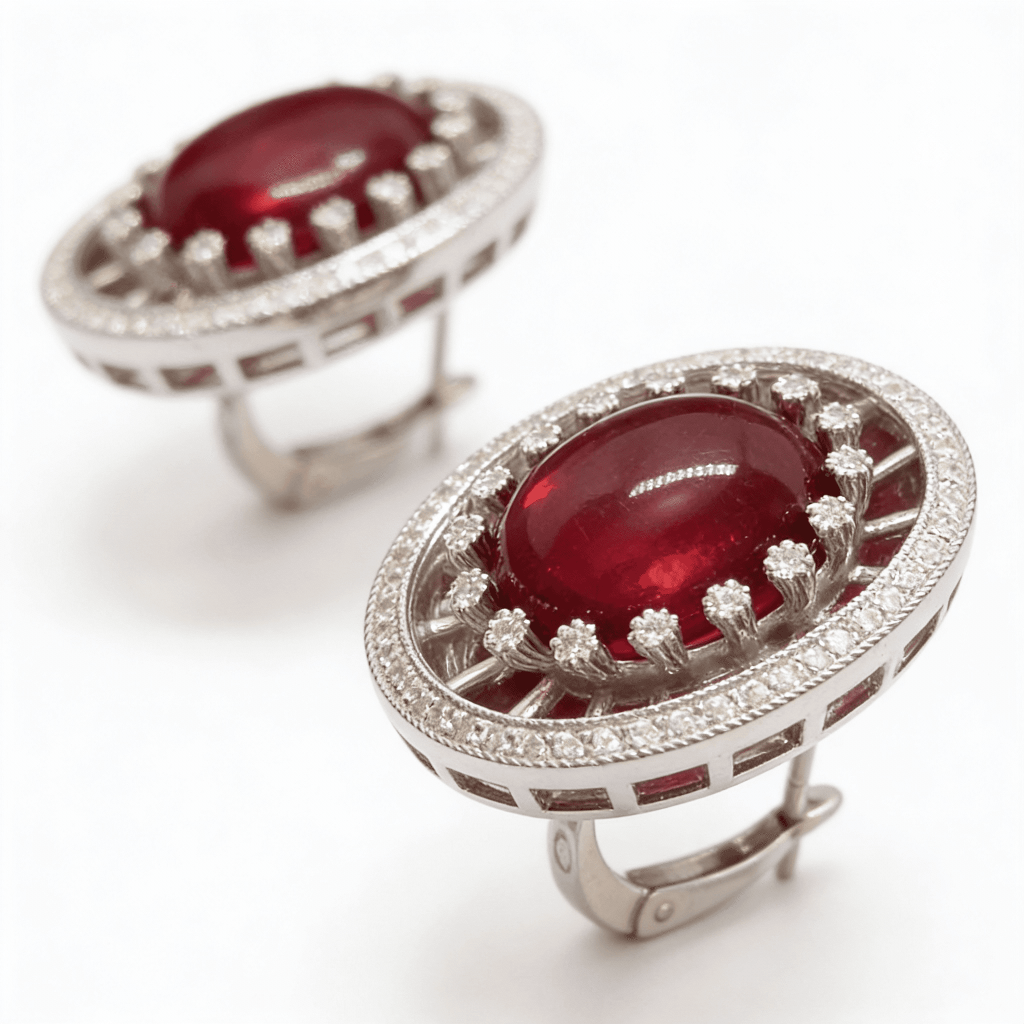 The Peregrinus Ruby Crown Halo Earrings - 5