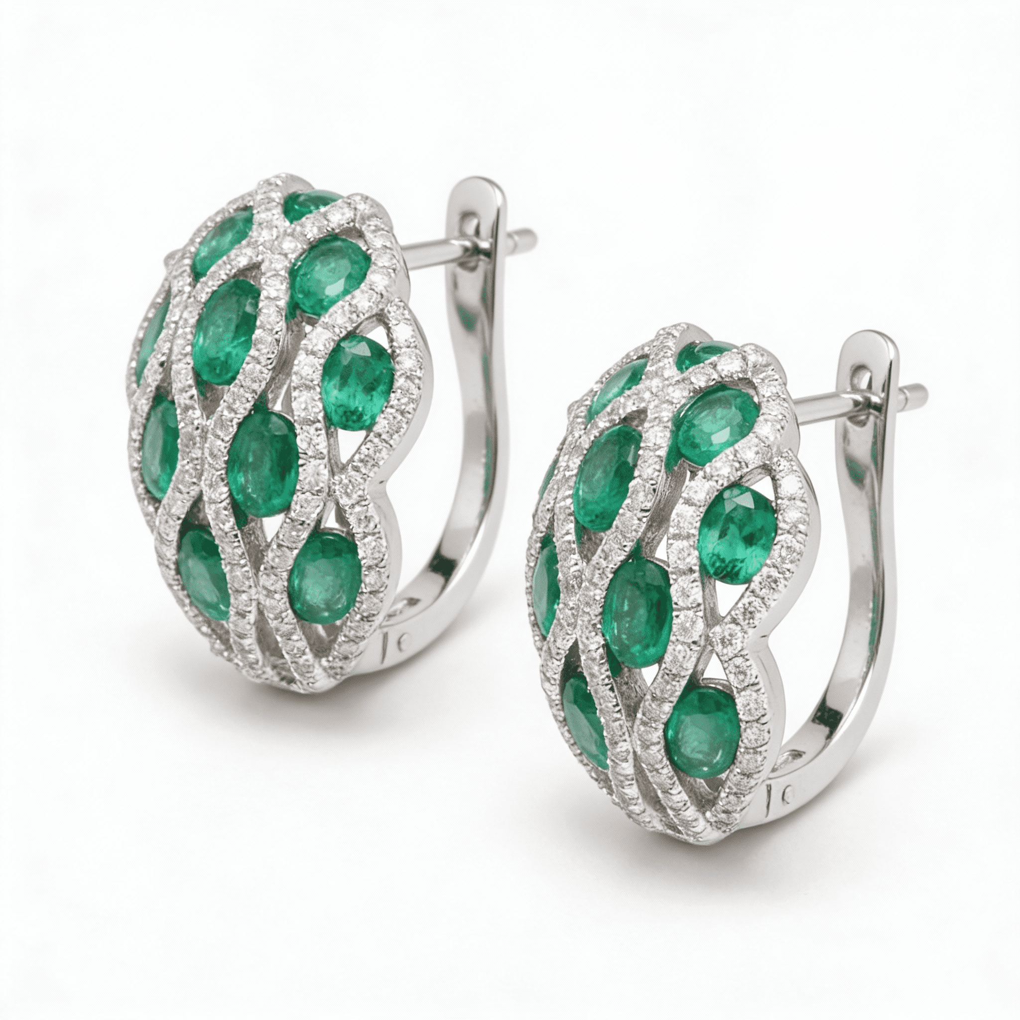  The Peregrinus Emerald Interlace Hoops - 3
