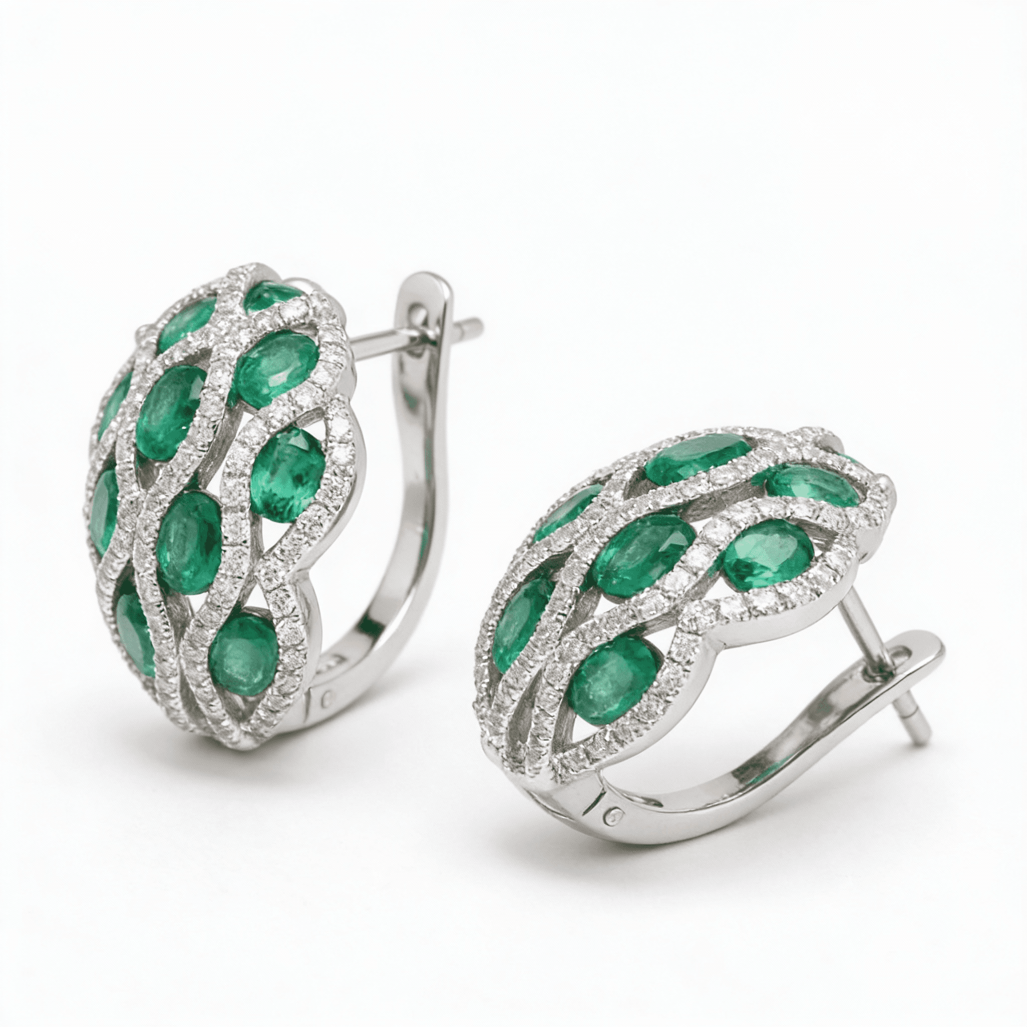  The Peregrinus Emerald Interlace Hoops - 4