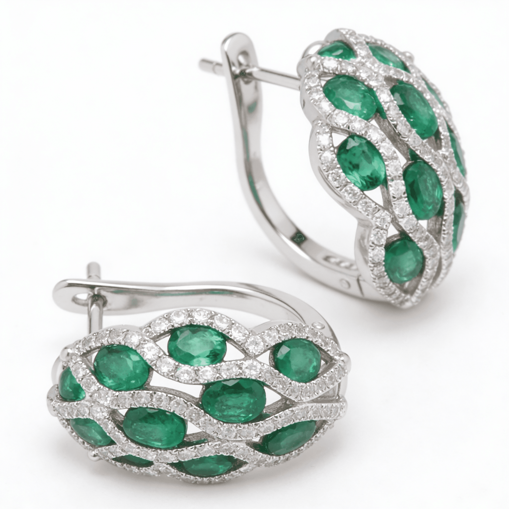  The Peregrinus Emerald Interlace Hoops - 5