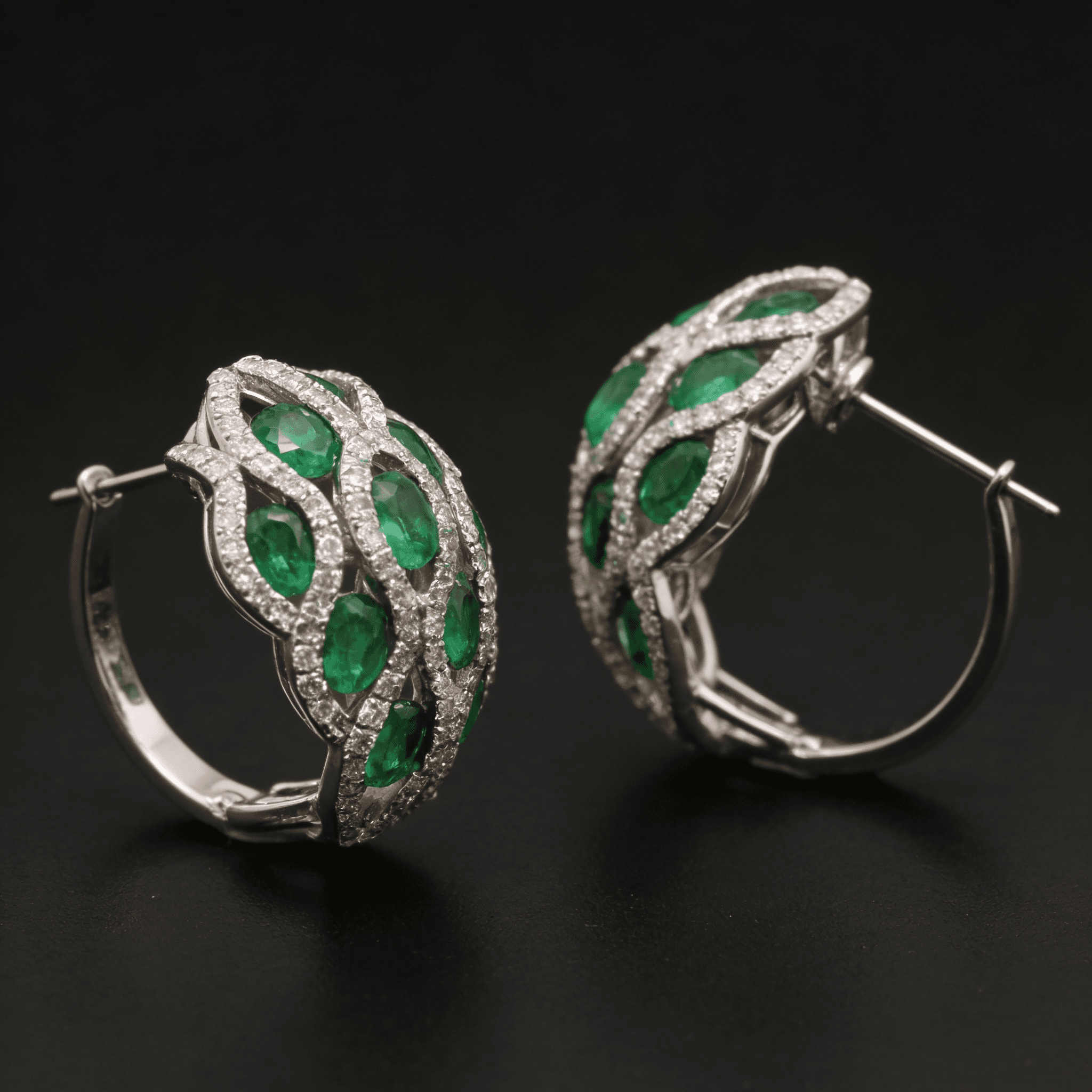  The Peregrinus Emerald Interlace Hoops - 6