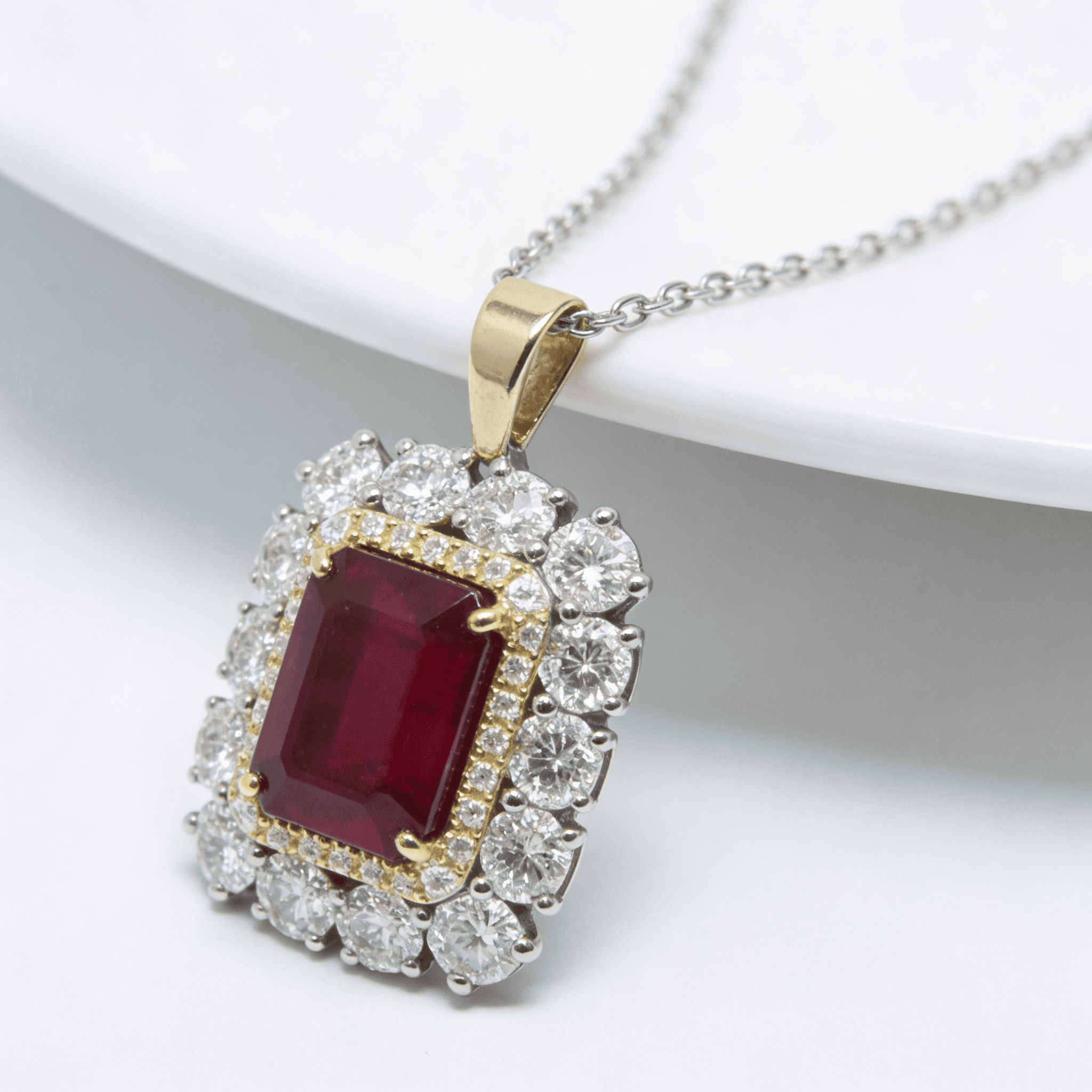 The Peregrinus Imperial Ruby Frame Pendant  - 3