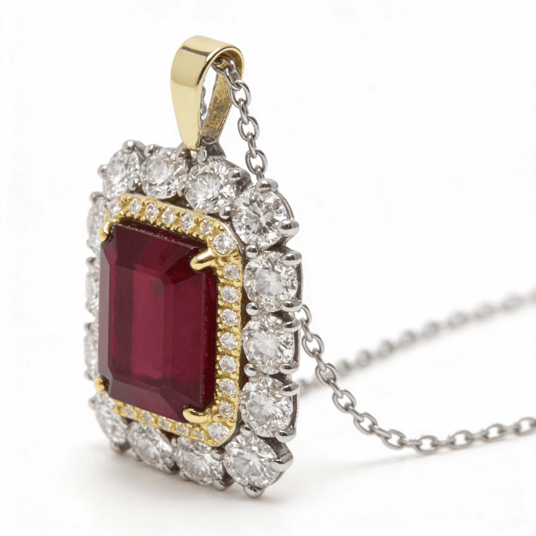 The Peregrinus Imperial Ruby Frame Pendant  - 4