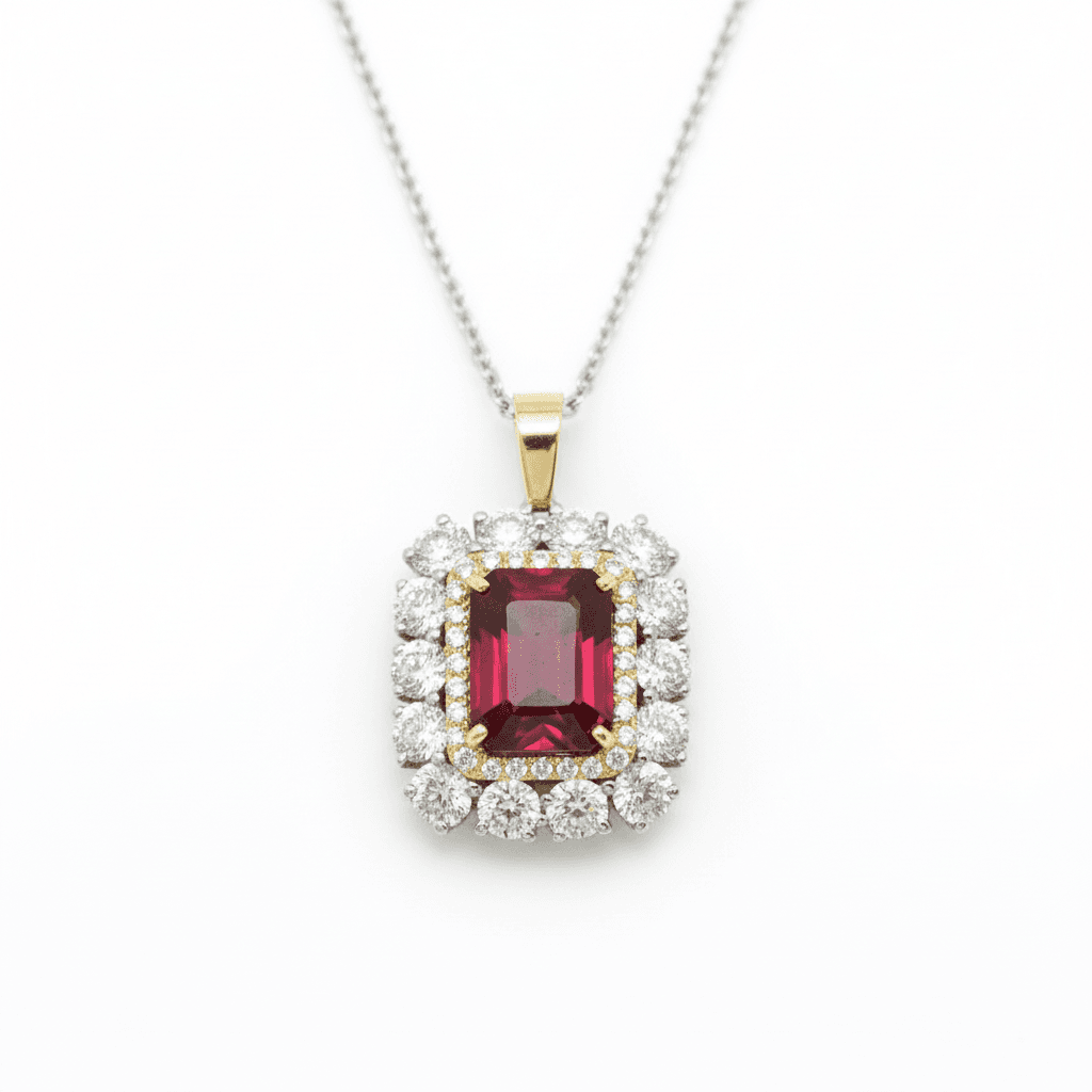 The Peregrinus Imperial Ruby Frame Pendant  - 5