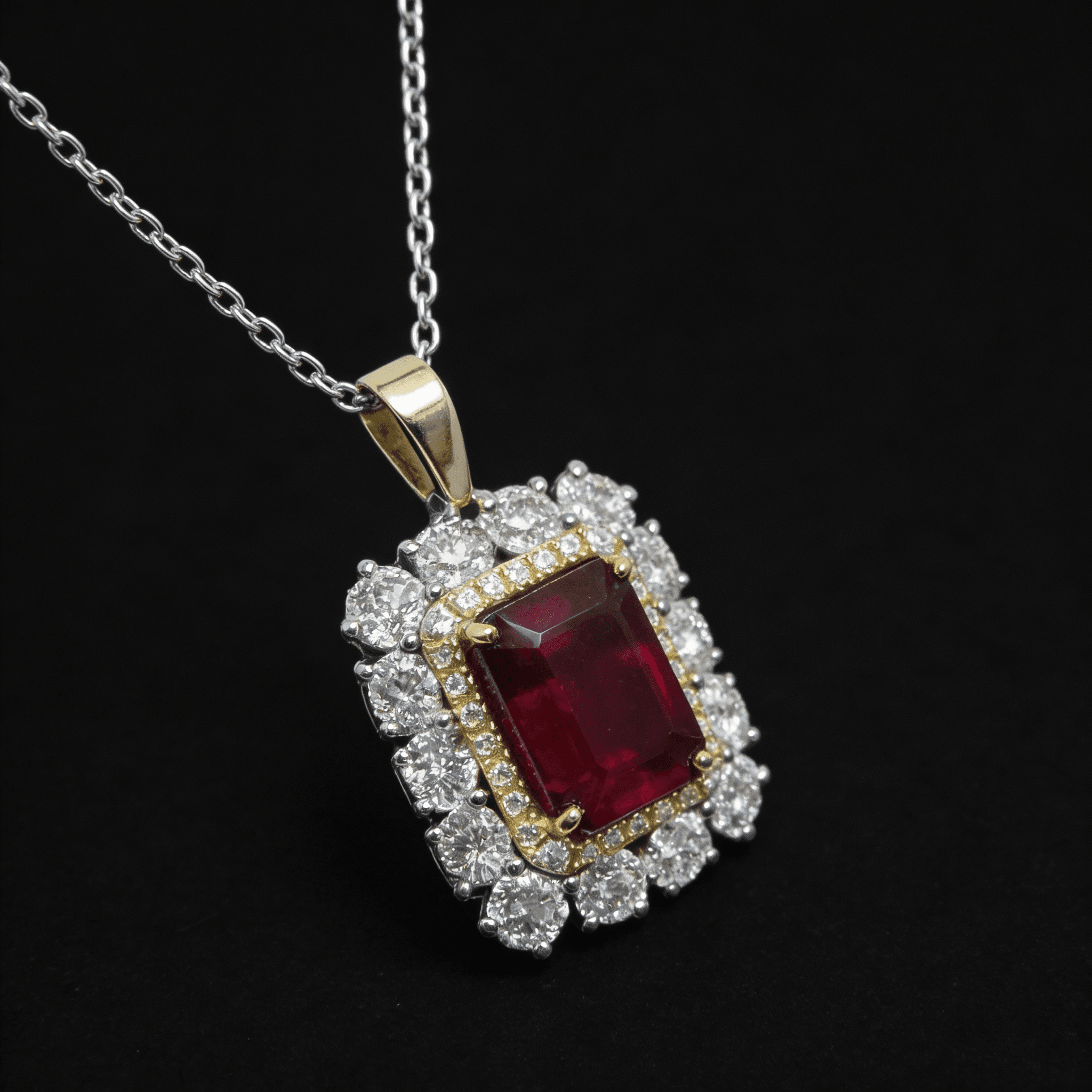 The Peregrinus Imperial Ruby Frame Pendant  - 6