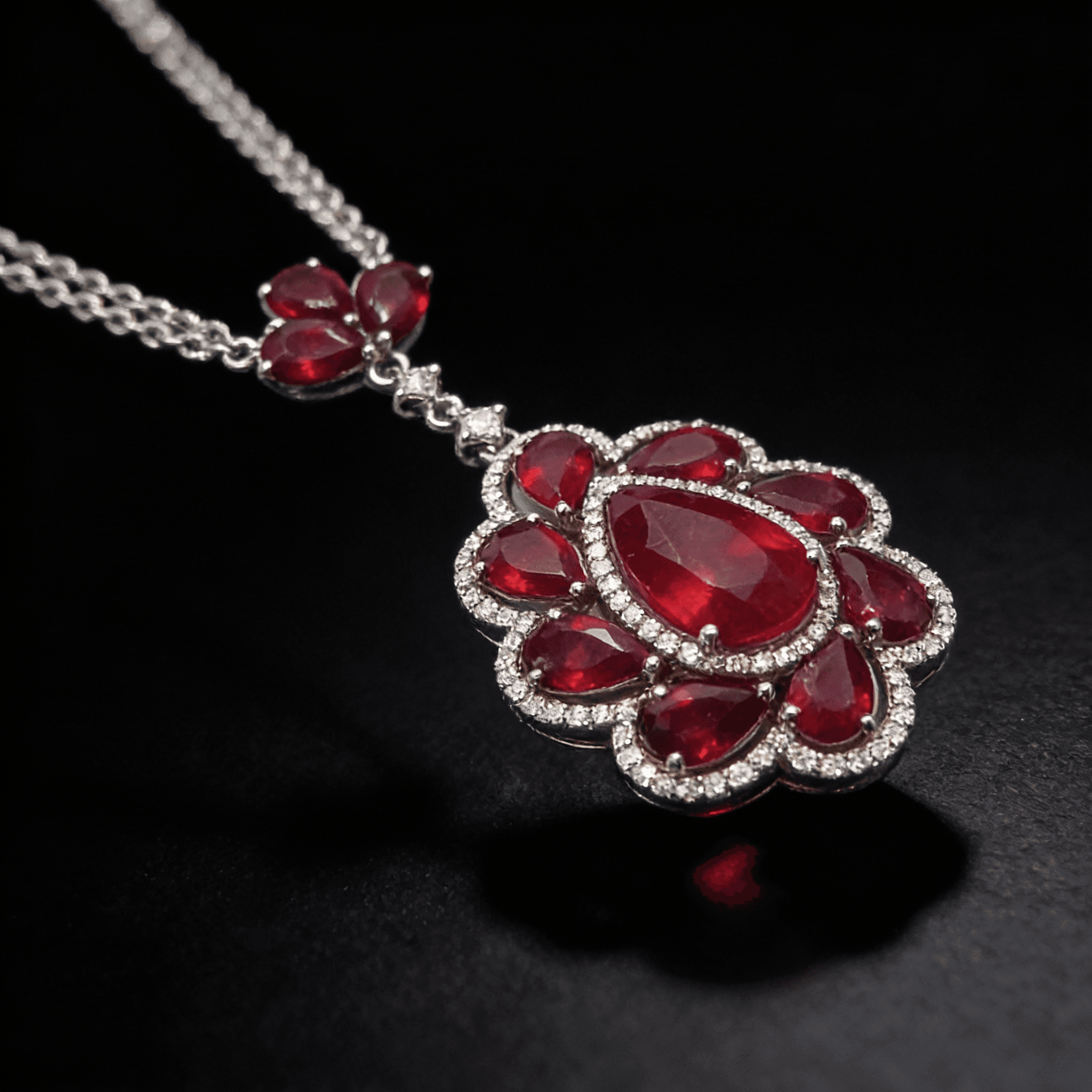 The Peregrinus Ruby Imperial Cluster Drops - 8