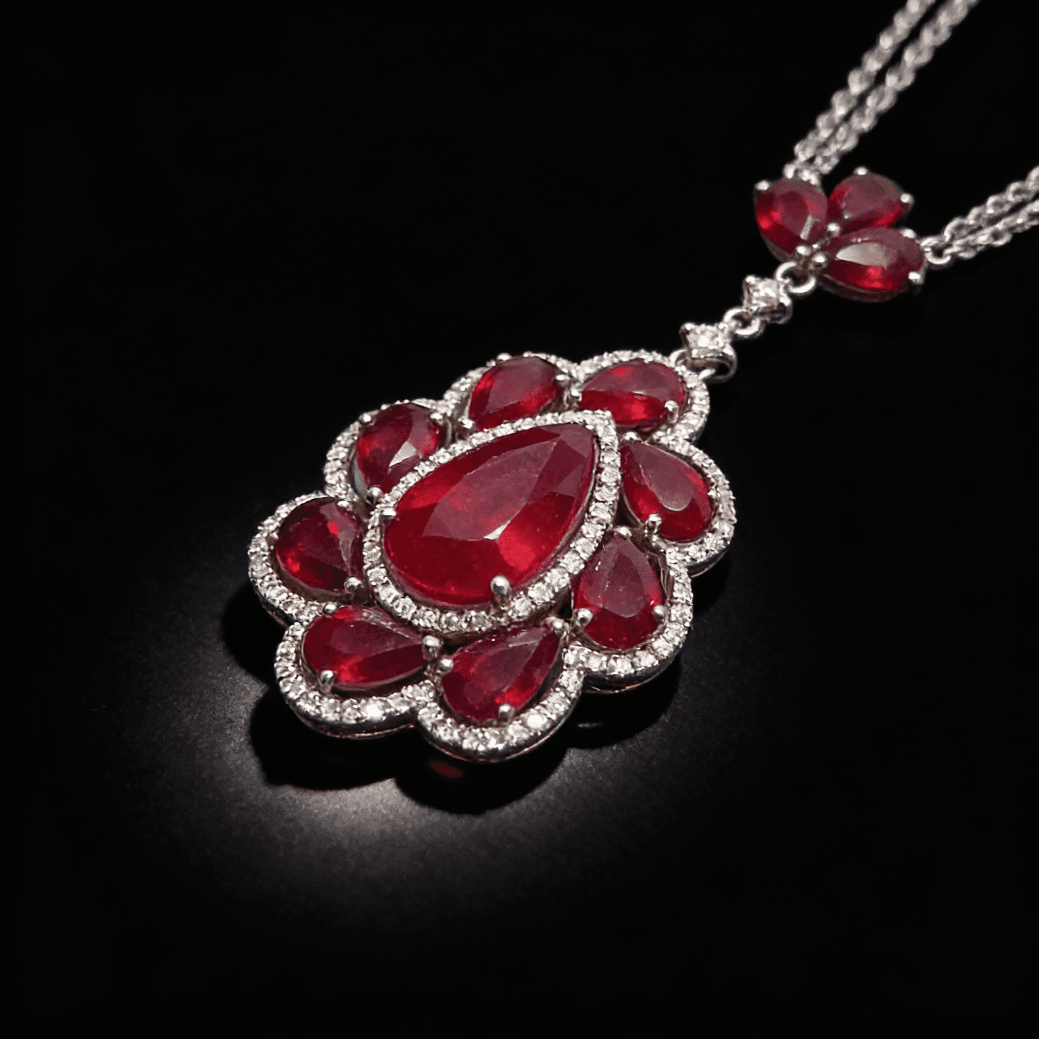 The Peregrinus Ruby Imperial Cluster Drops - 9