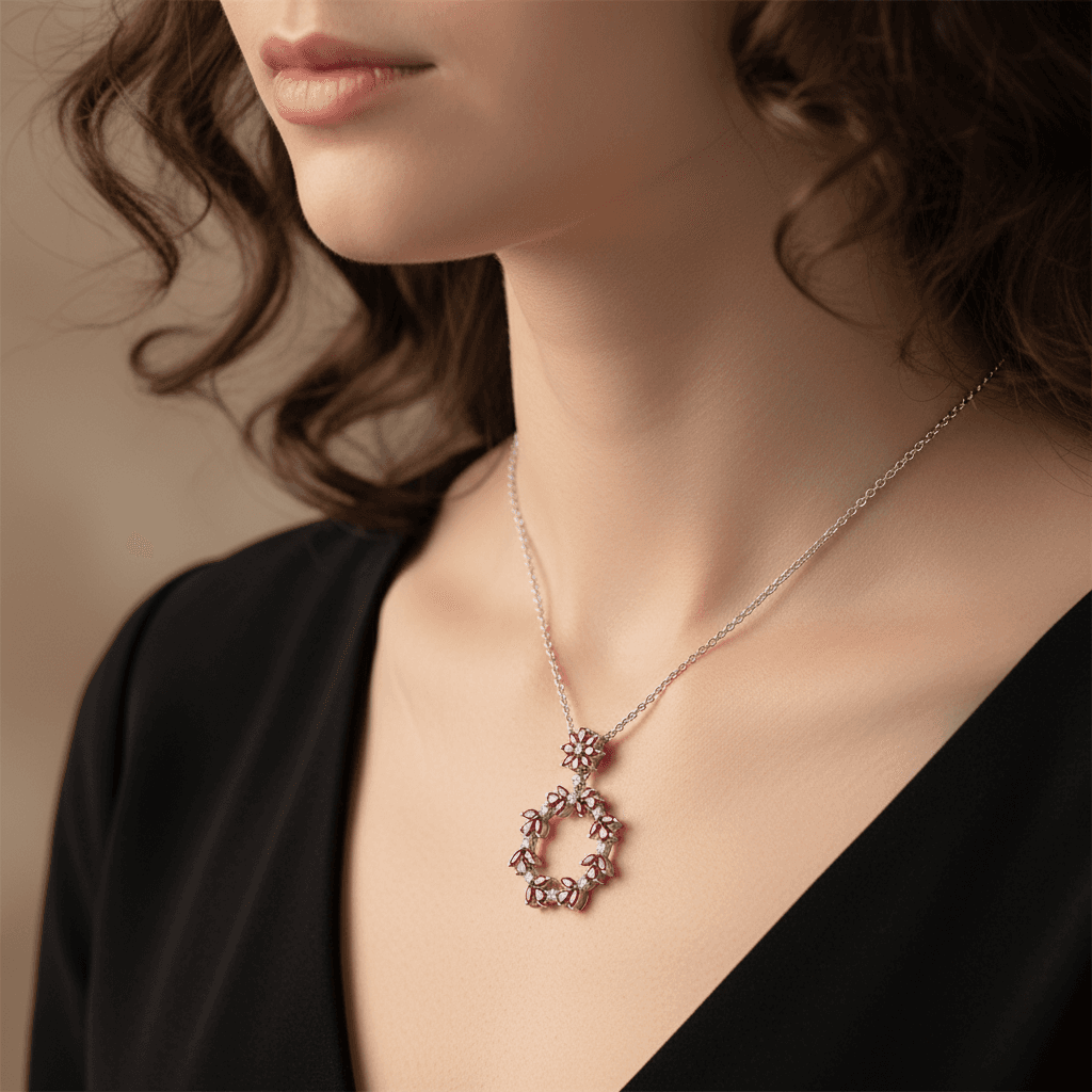 The Peregrinus Ruby Garland Pendant