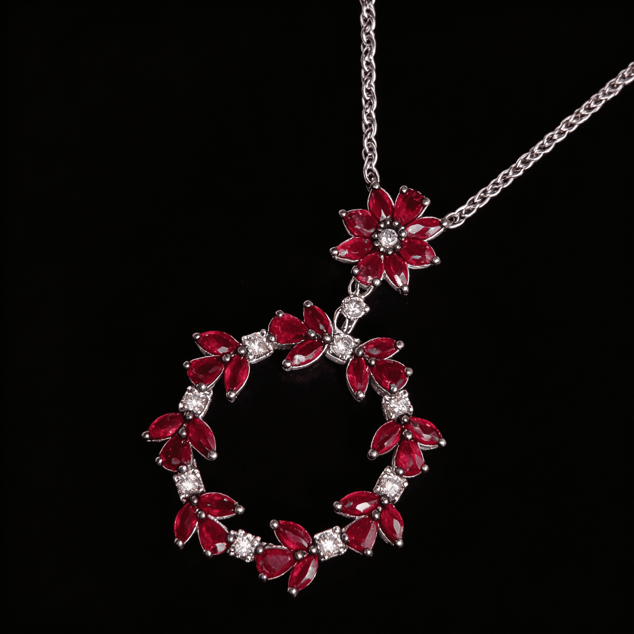 The Peregrinus Ruby Garland Pendant - 8