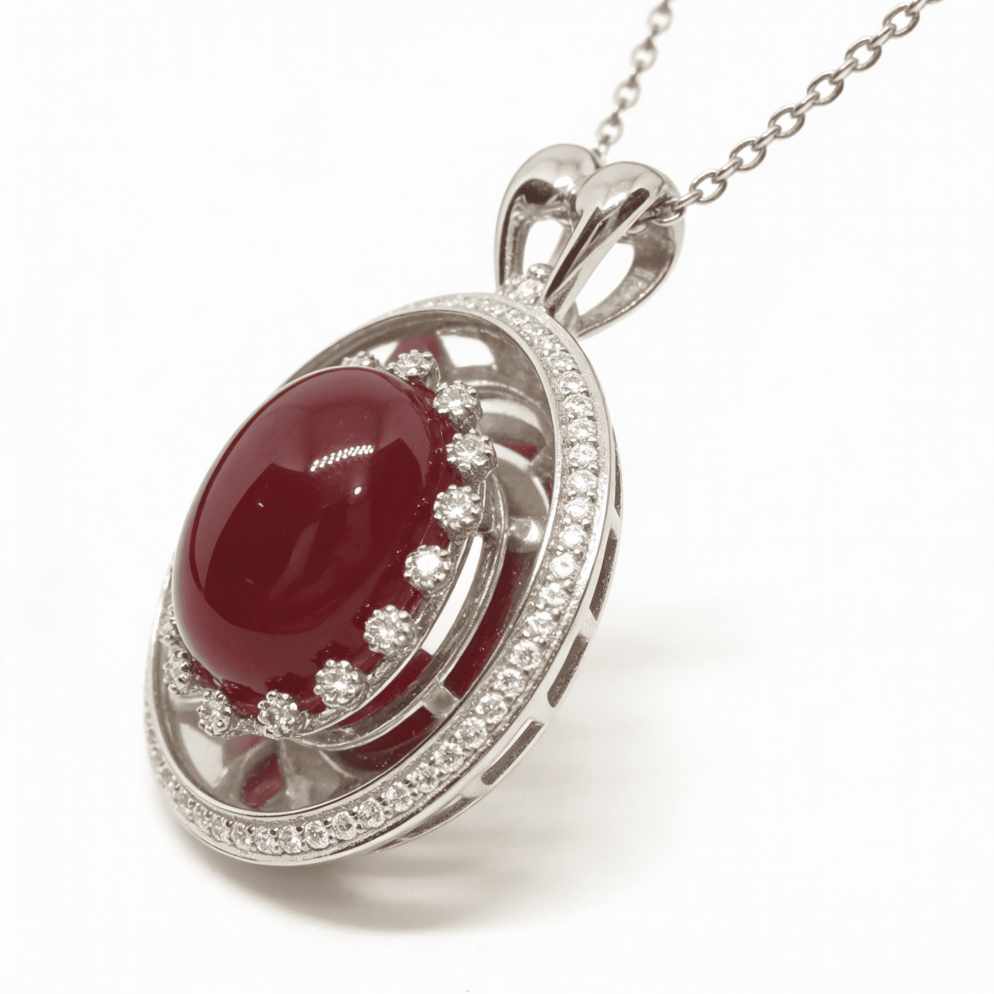 The Peregrinus Ruby Crown Halo Pendant - 3