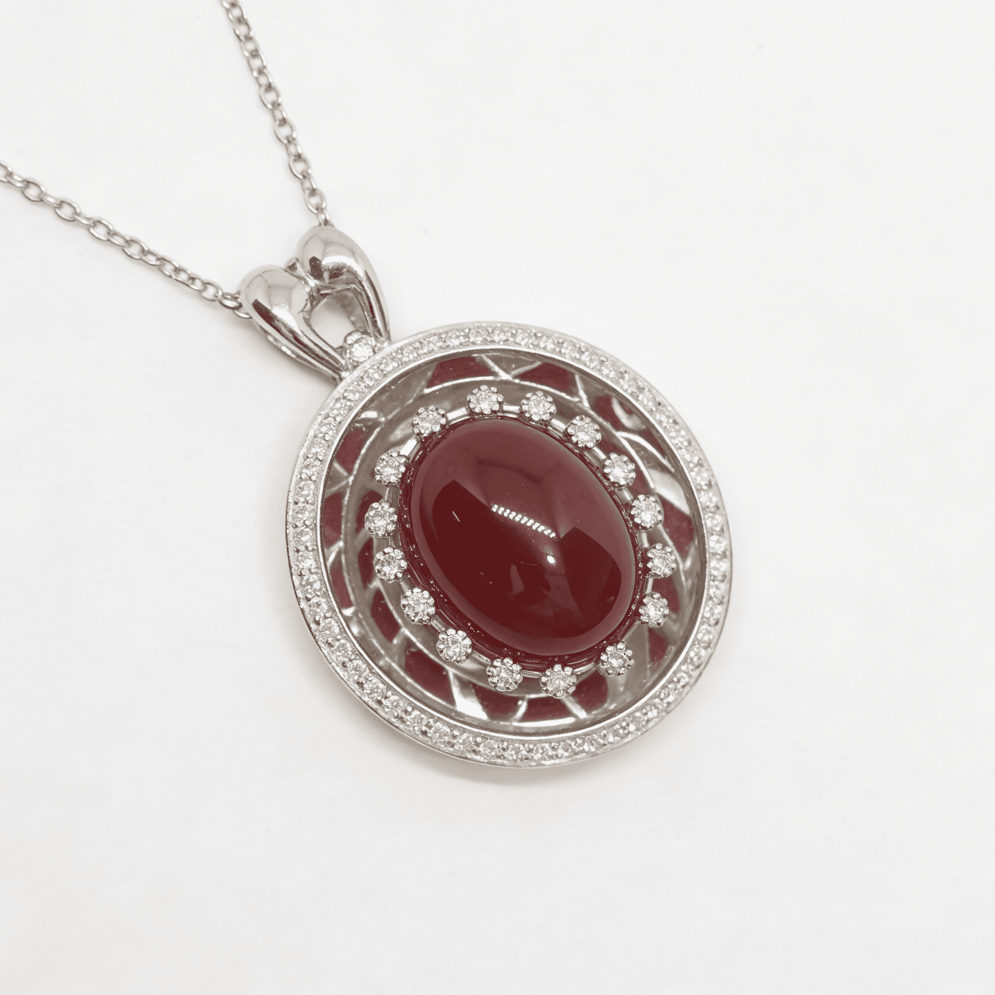 The Peregrinus Ruby Crown Halo Pendant - 4