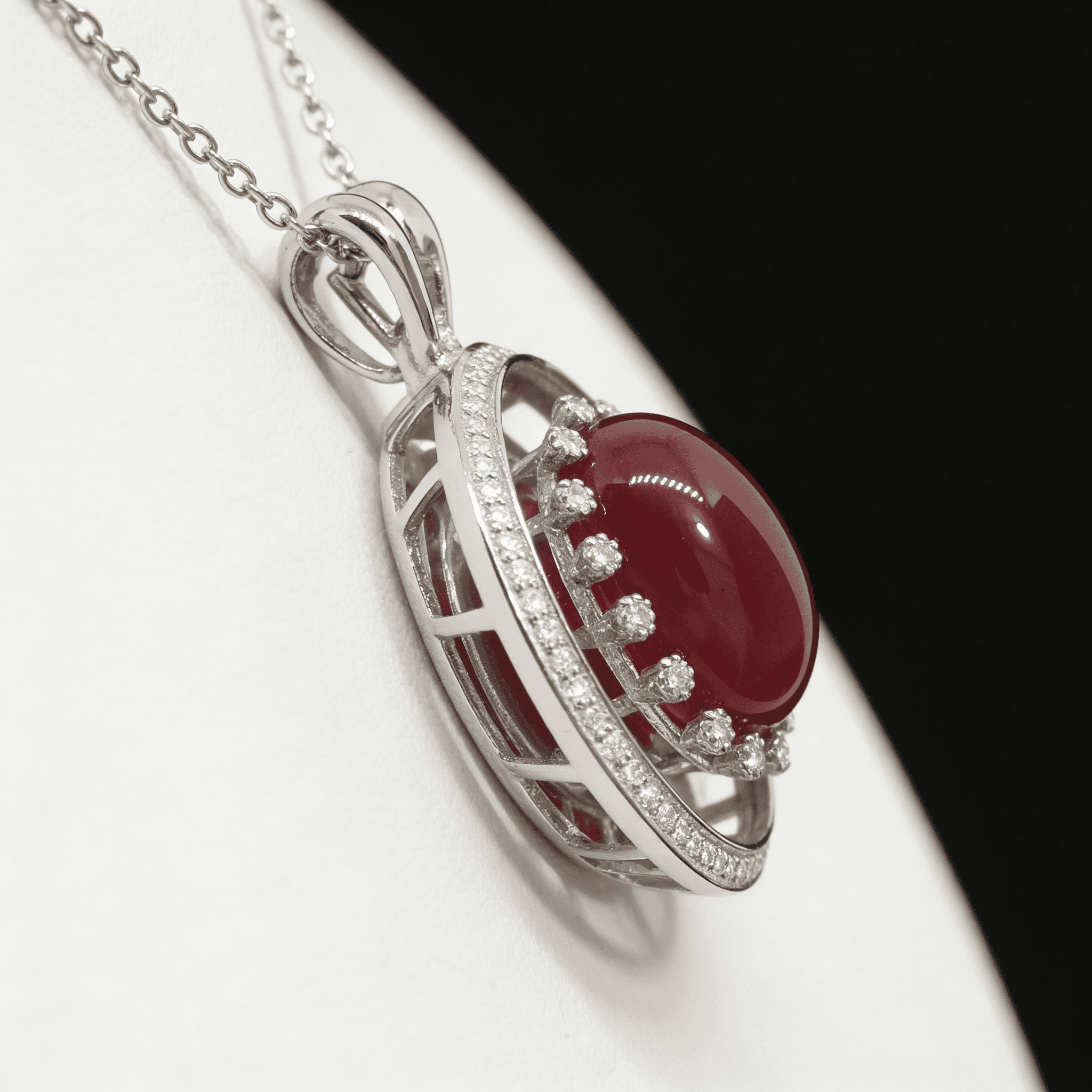 The Peregrinus Ruby Crown Halo Pendant - 5