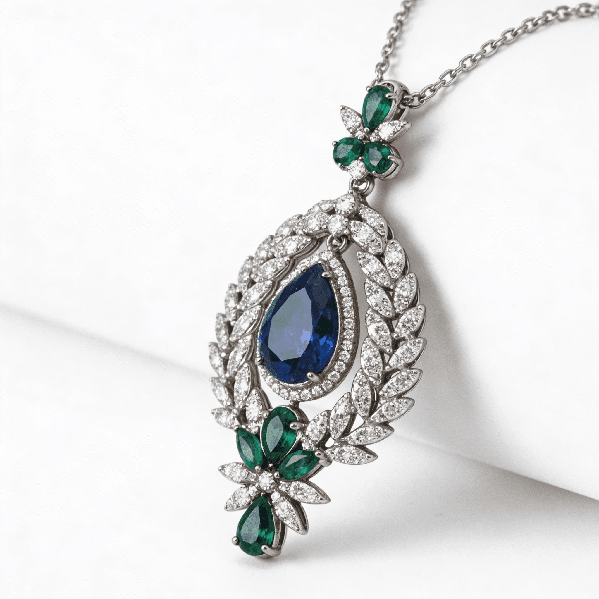 The Peregrinus Imperial Sapphire Wreath Pendant - 3