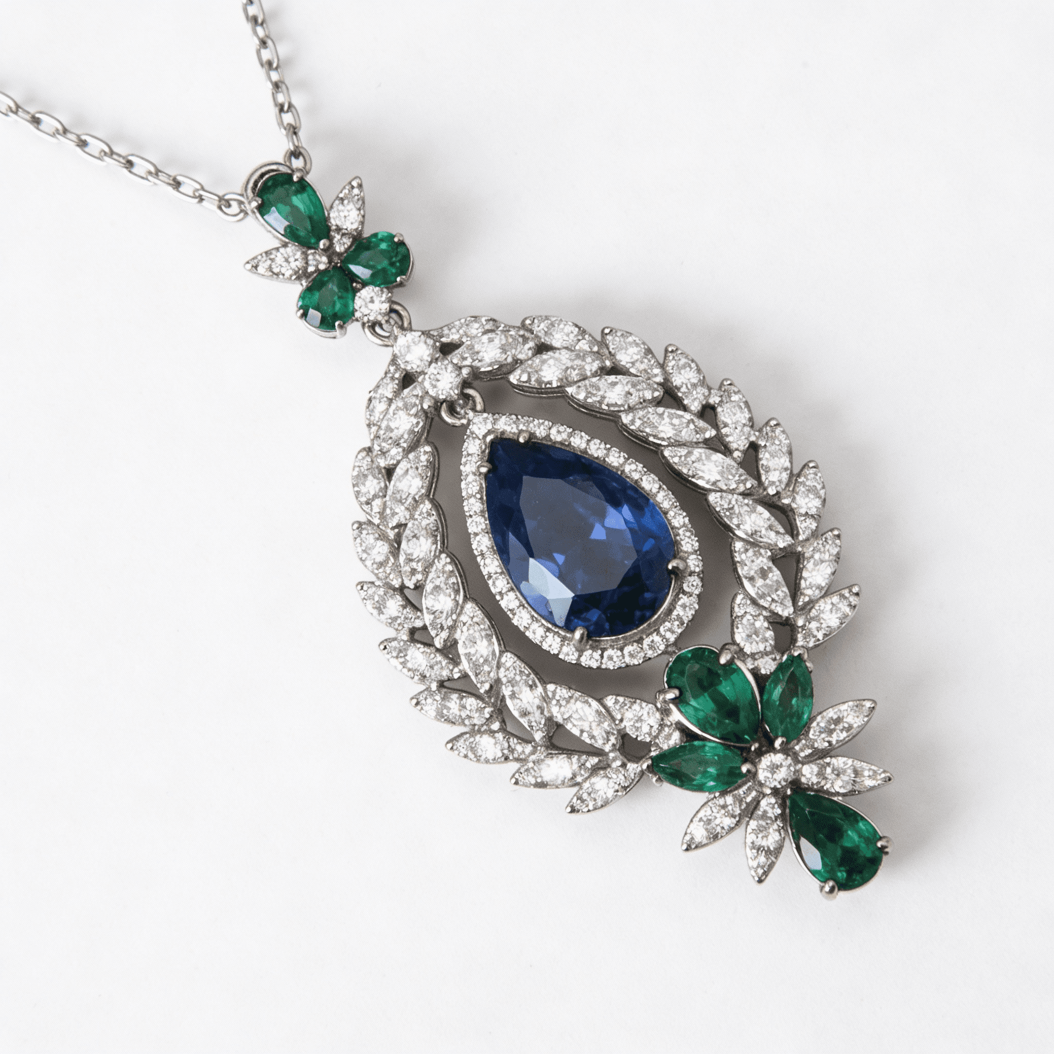The Peregrinus Imperial Sapphire Wreath Pendant - 4