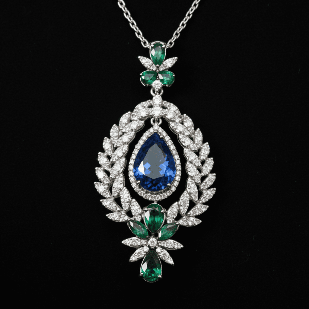 The Peregrinus Imperial Sapphire Wreath Pendant - 8