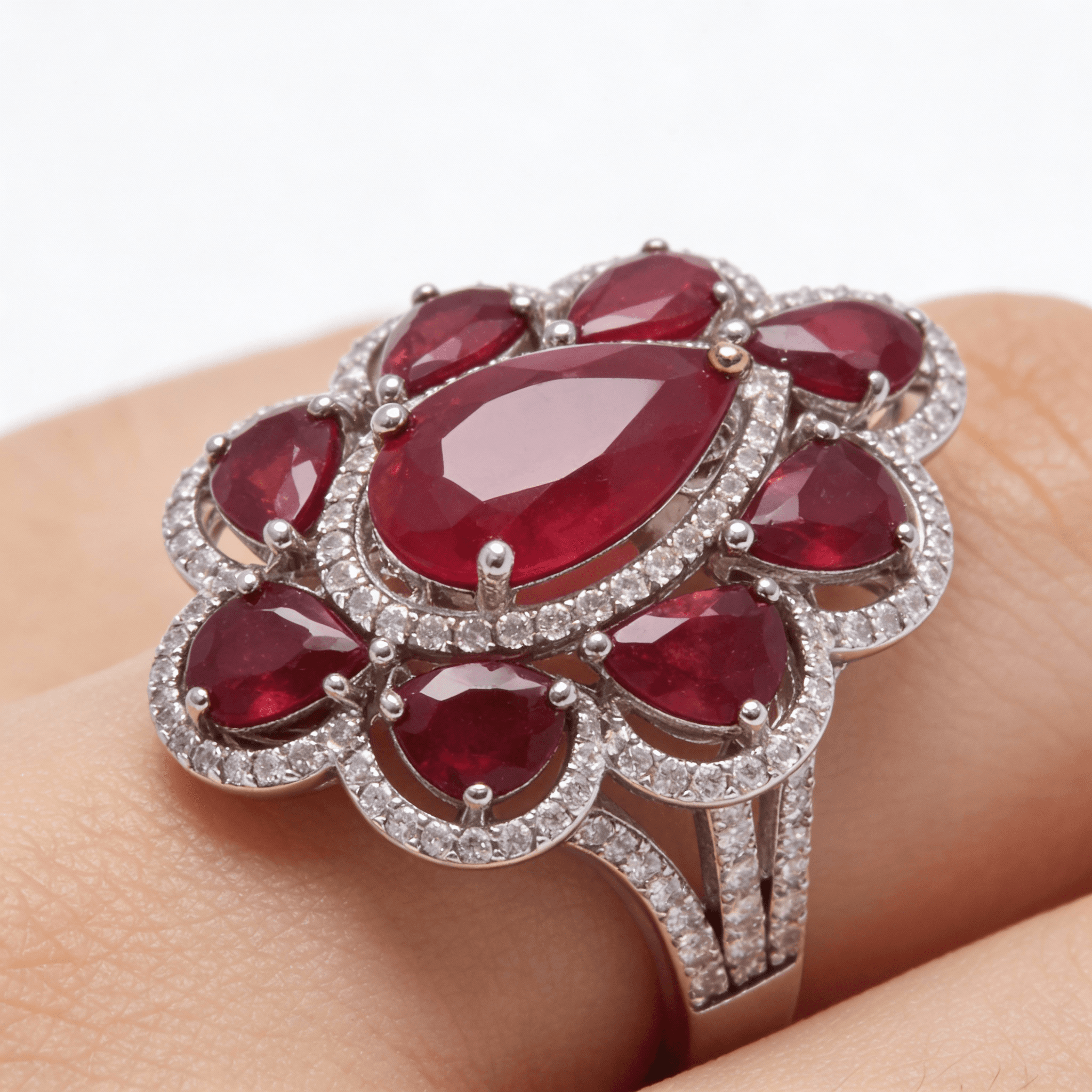 The Peregrinus Ruby Imperial Cluster Ring