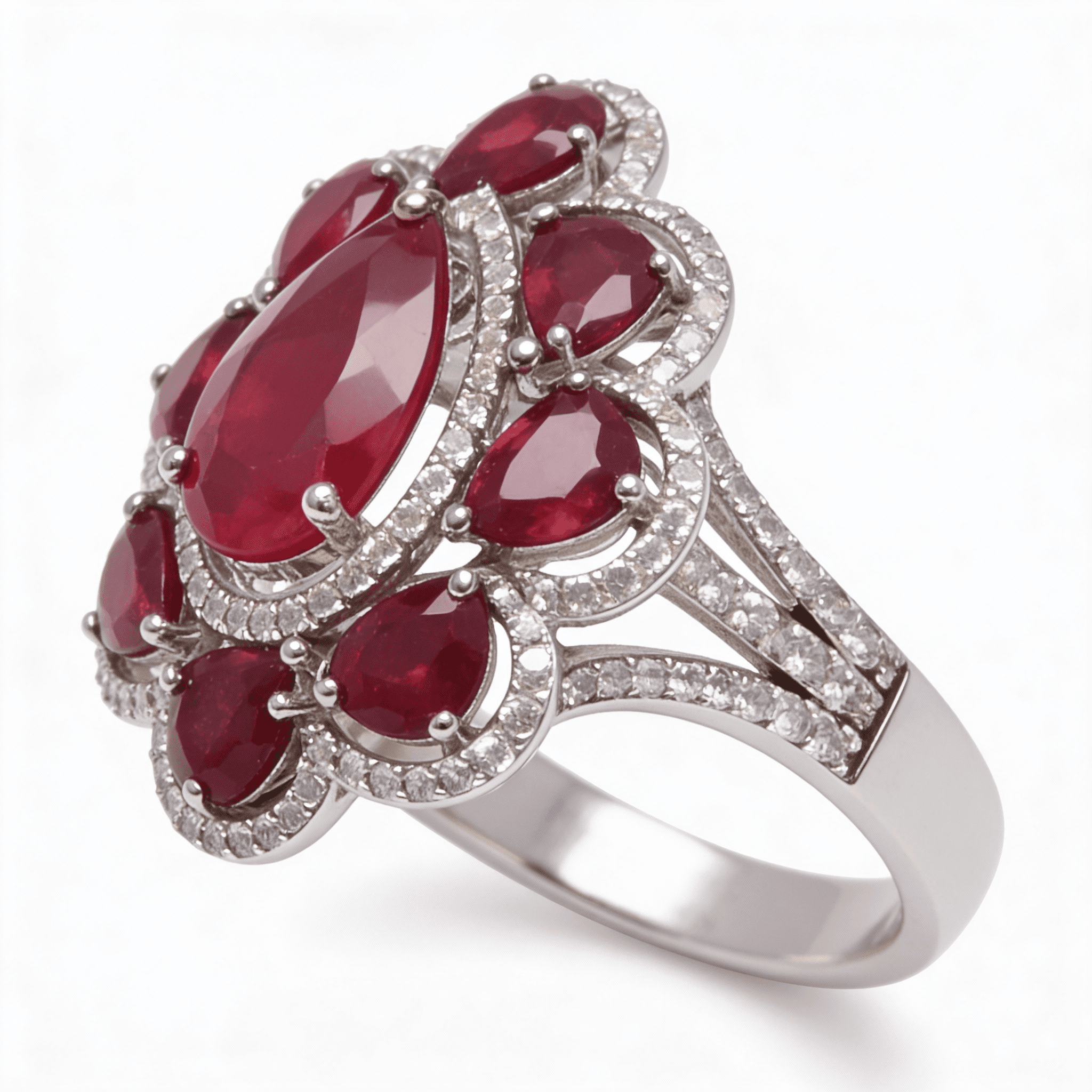 The Peregrinus Ruby Imperial Cluster Ring - 3
