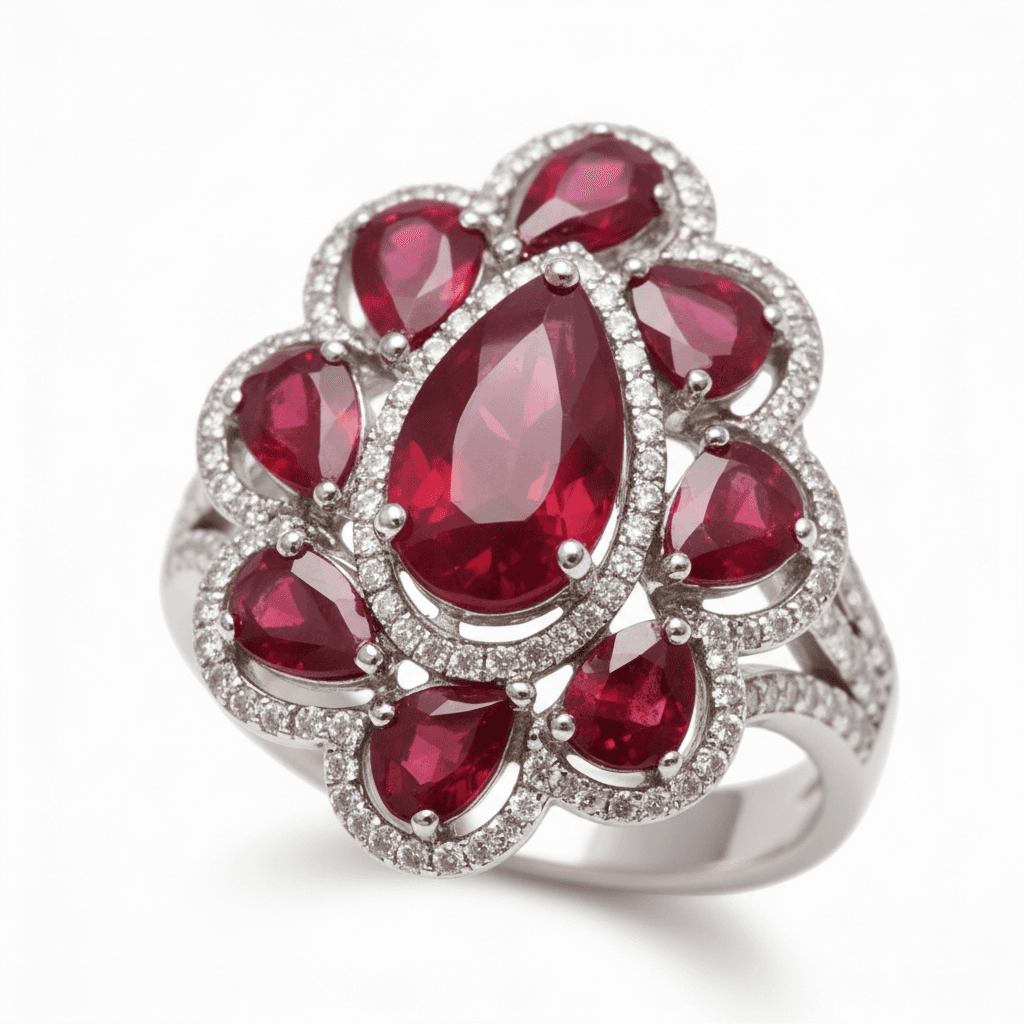 The Peregrinus Ruby Imperial Cluster Ring - 4