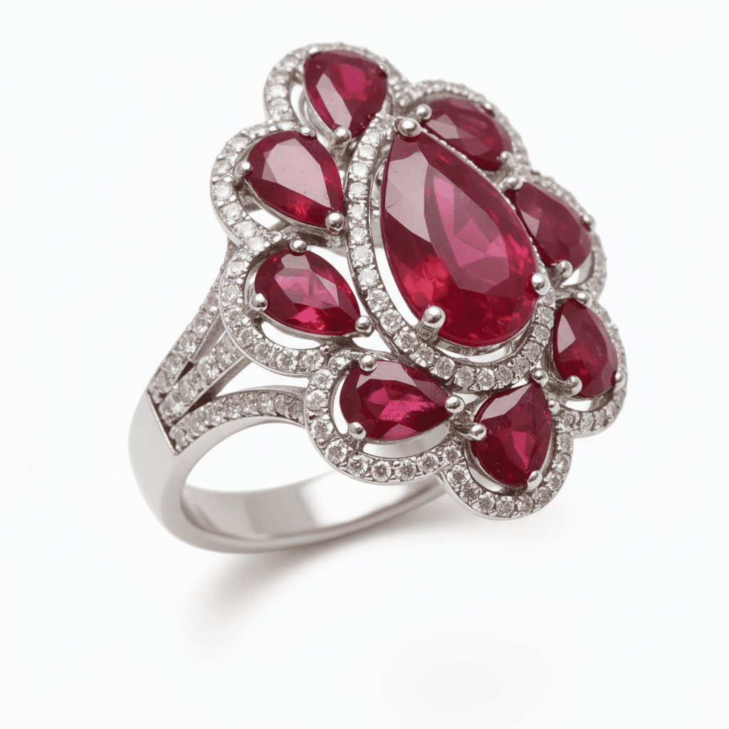 The Peregrinus Ruby Imperial Cluster Ring - 6