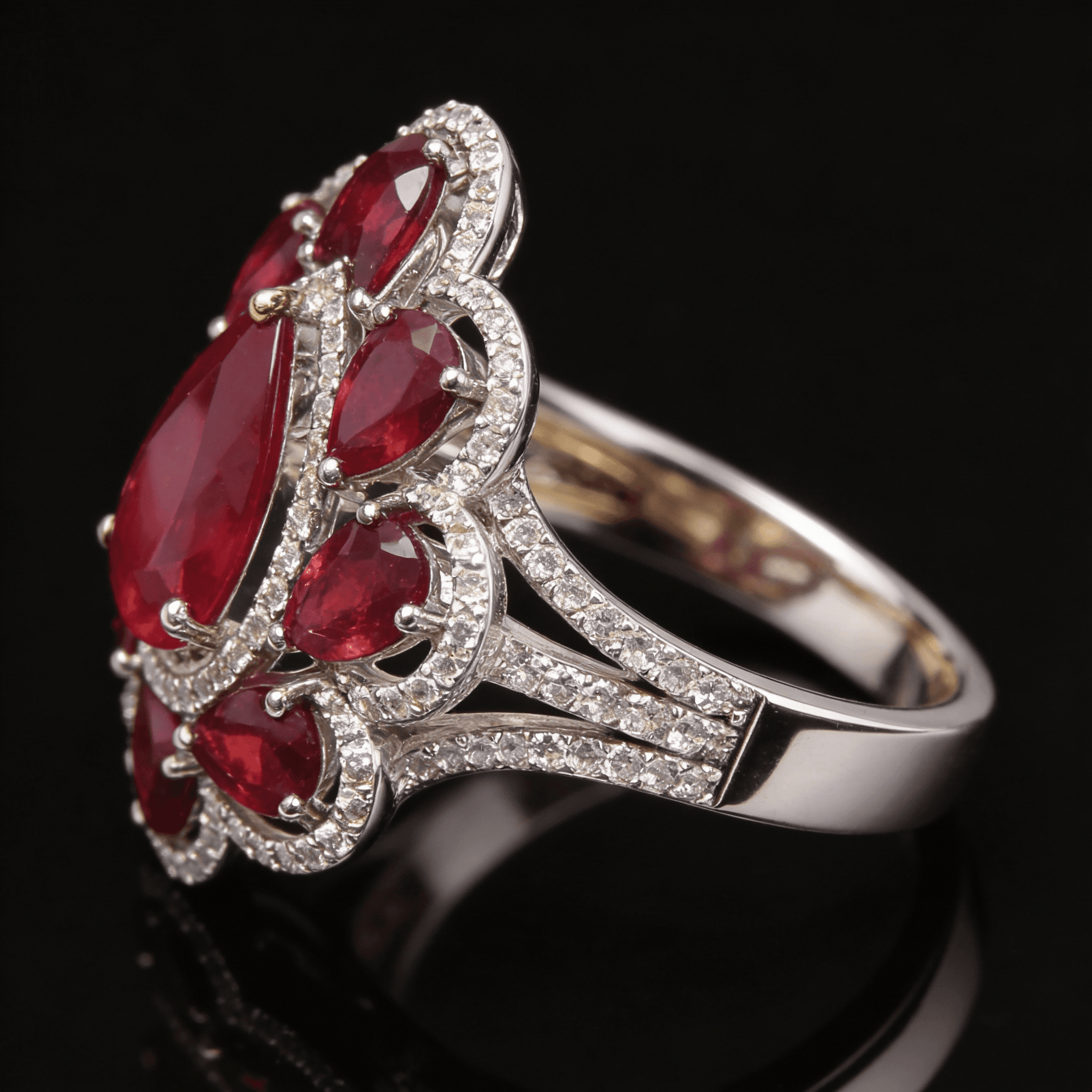 The Peregrinus Ruby Imperial Cluster Ring - 8