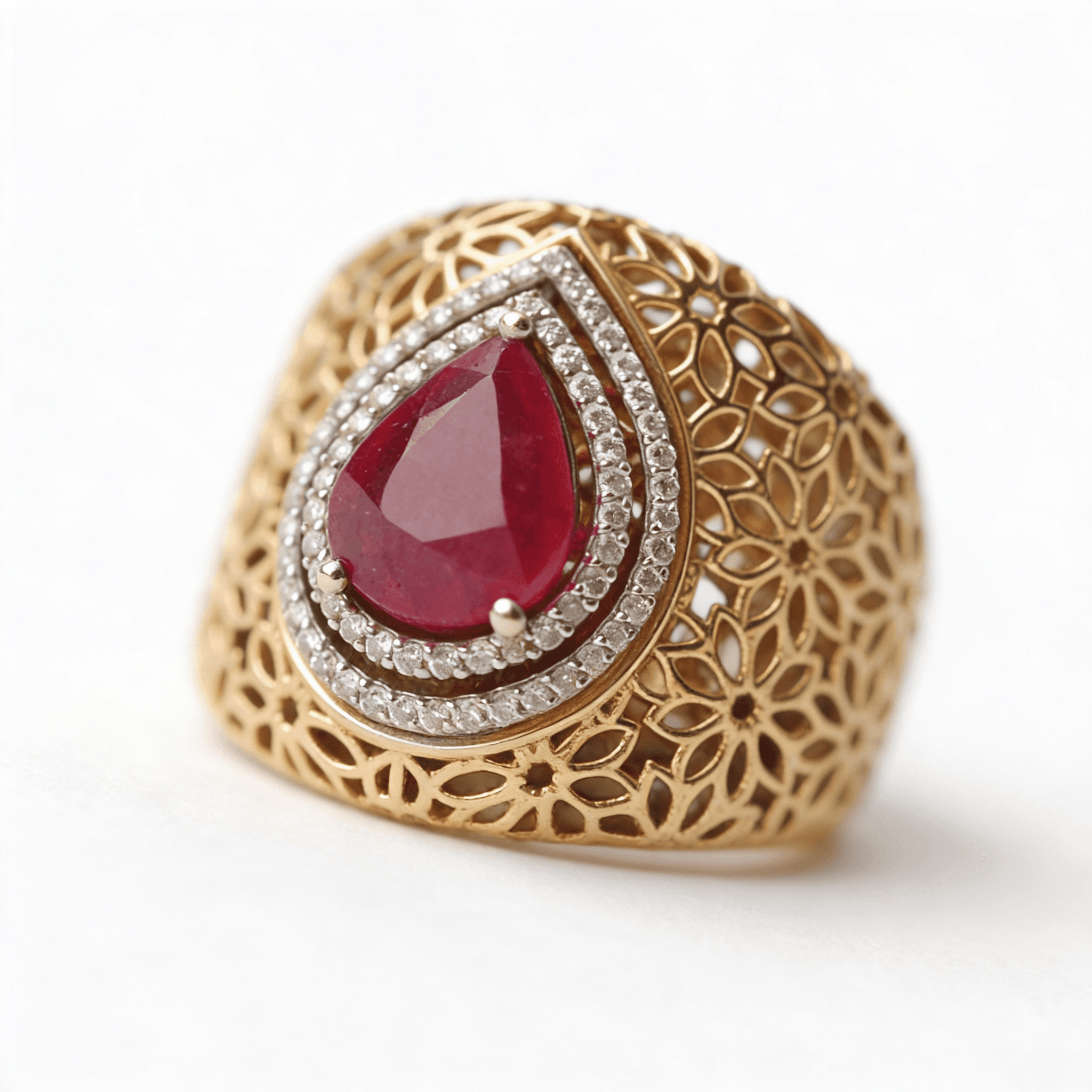 The Peregrinus Ruby Sovereign Dome Ring - 3