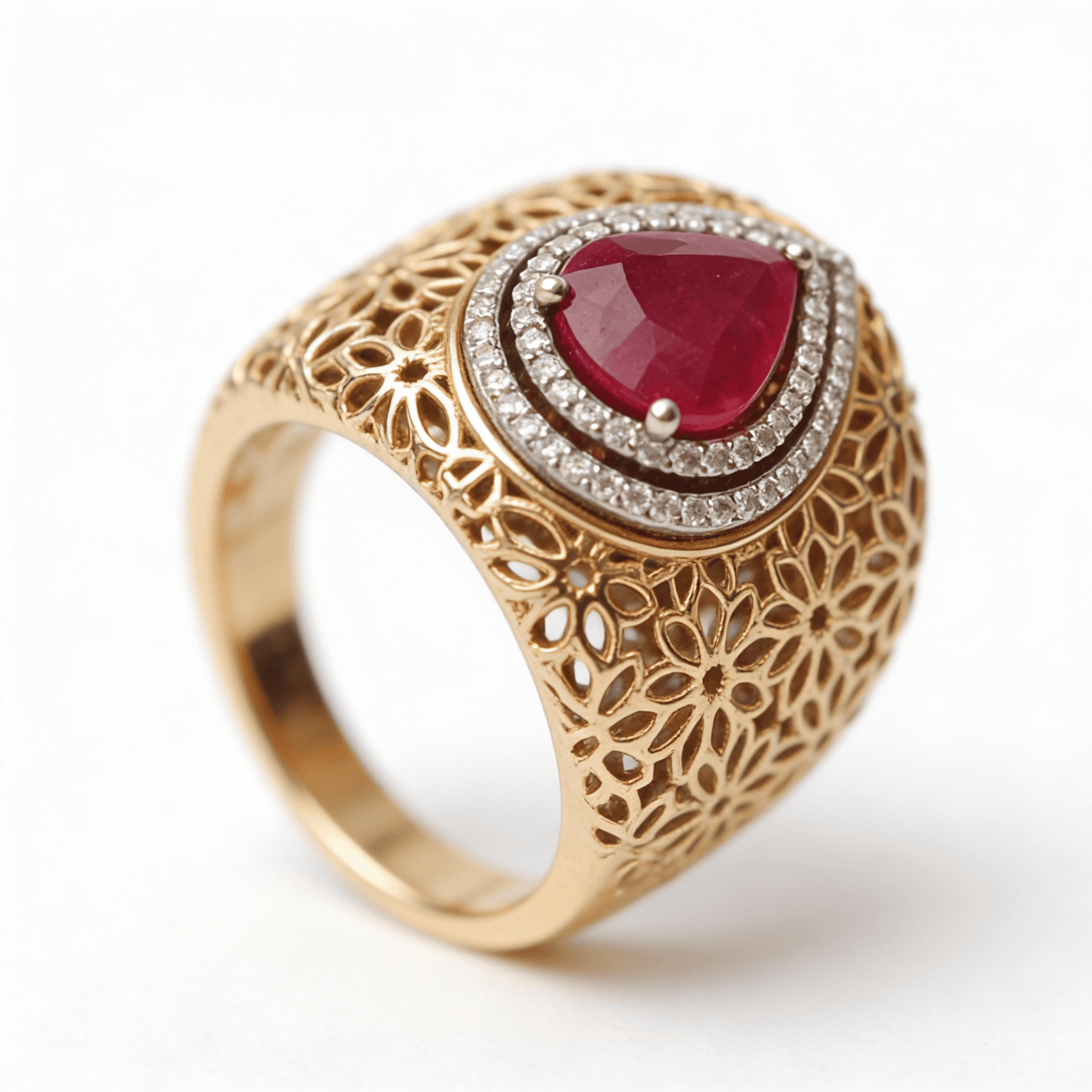 The Peregrinus Ruby Sovereign Dome Ring - 4