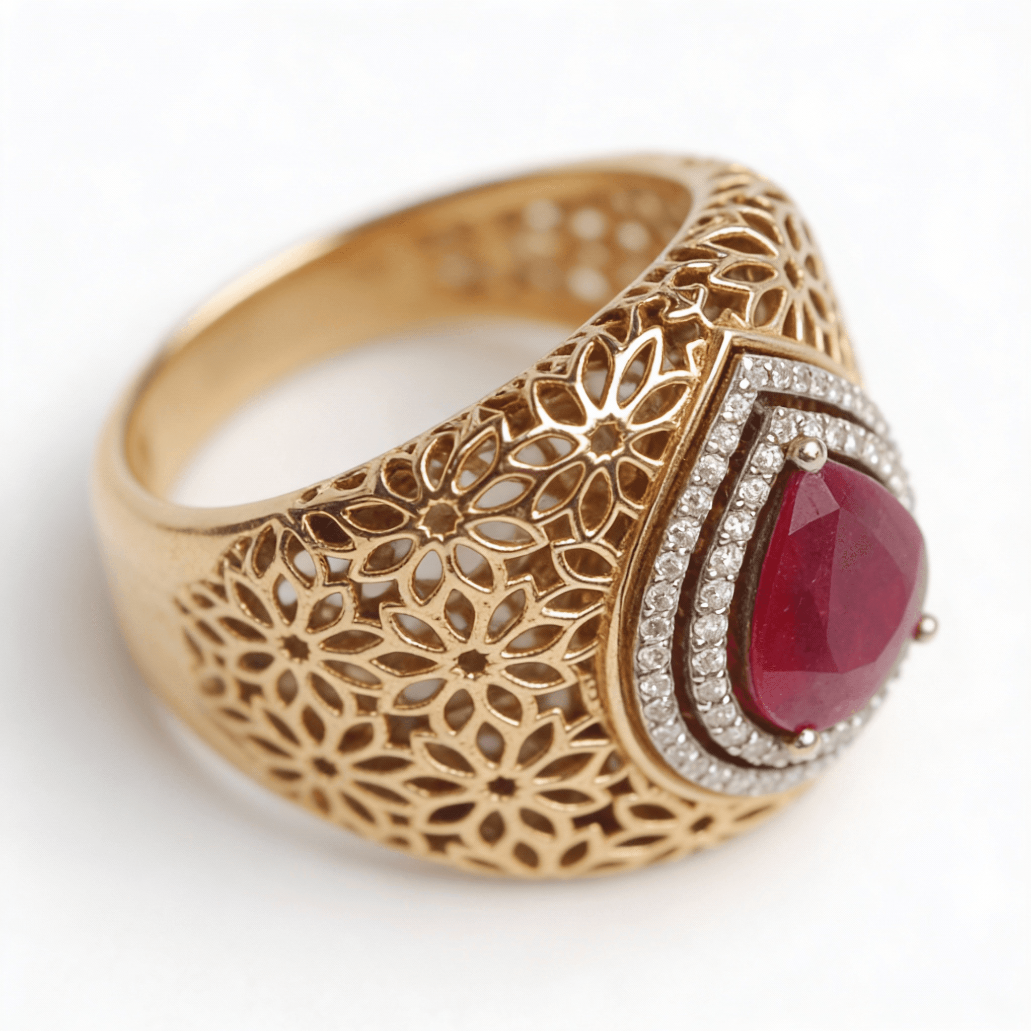 The Peregrinus Ruby Sovereign Dome Ring - 5