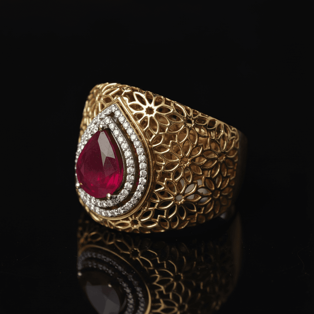 The Peregrinus Ruby Sovereign Dome Ring - 6